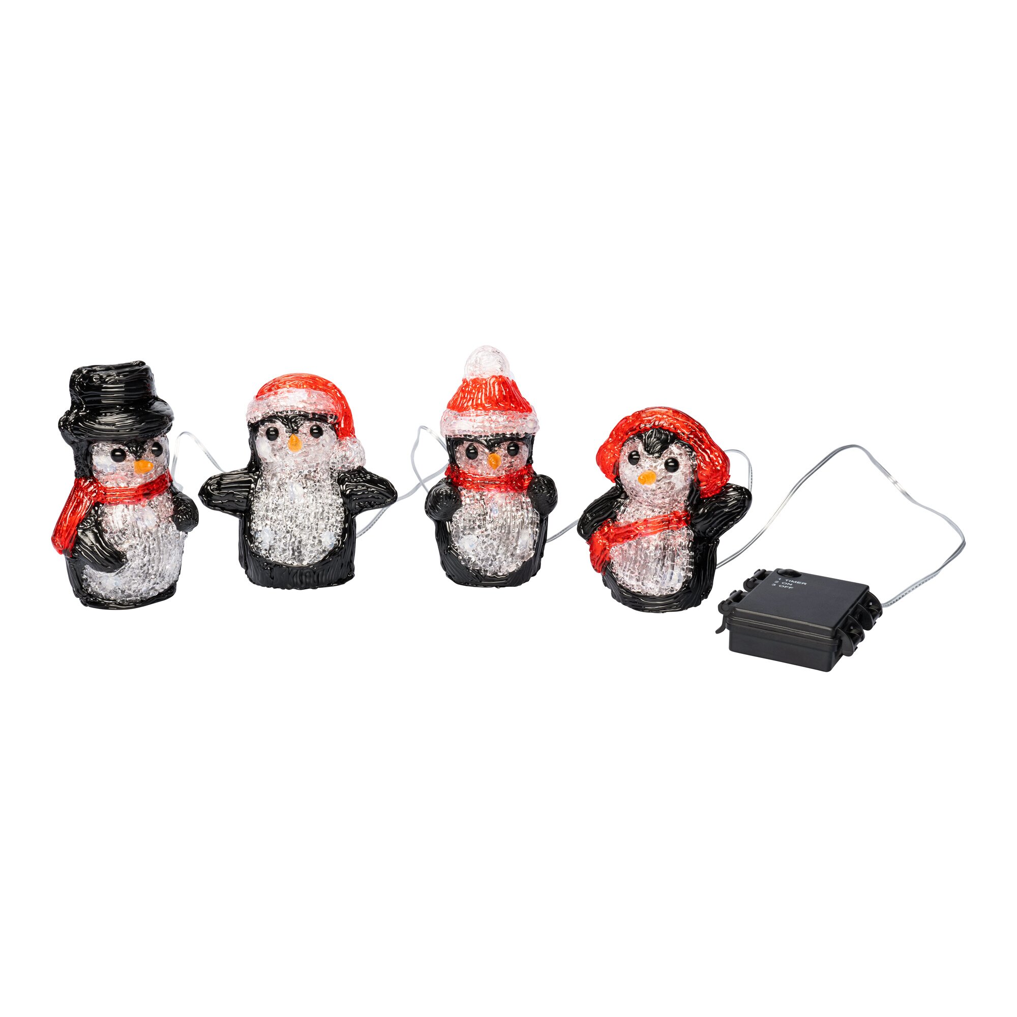Pingouins à LED, 4 pièces