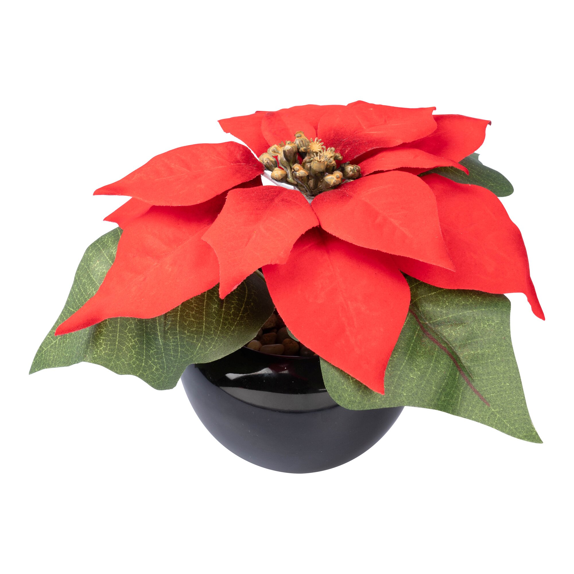 Poinsettia artificiel en pot