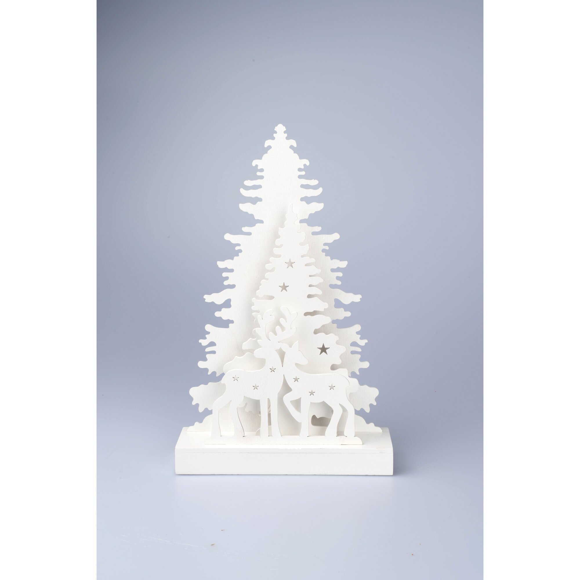 Jeu d’ombres à LED «Forêt d’hiver»
