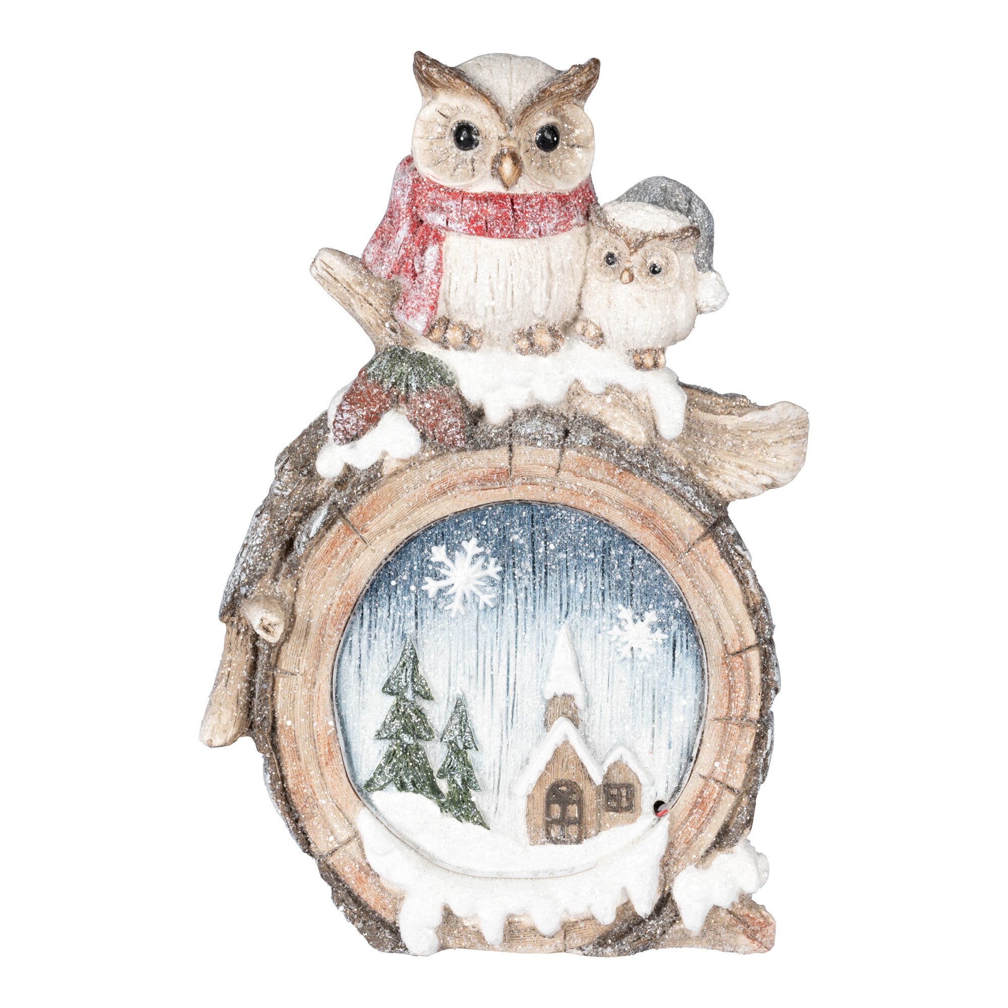 Déco à LED «Hiboux d’hiver»