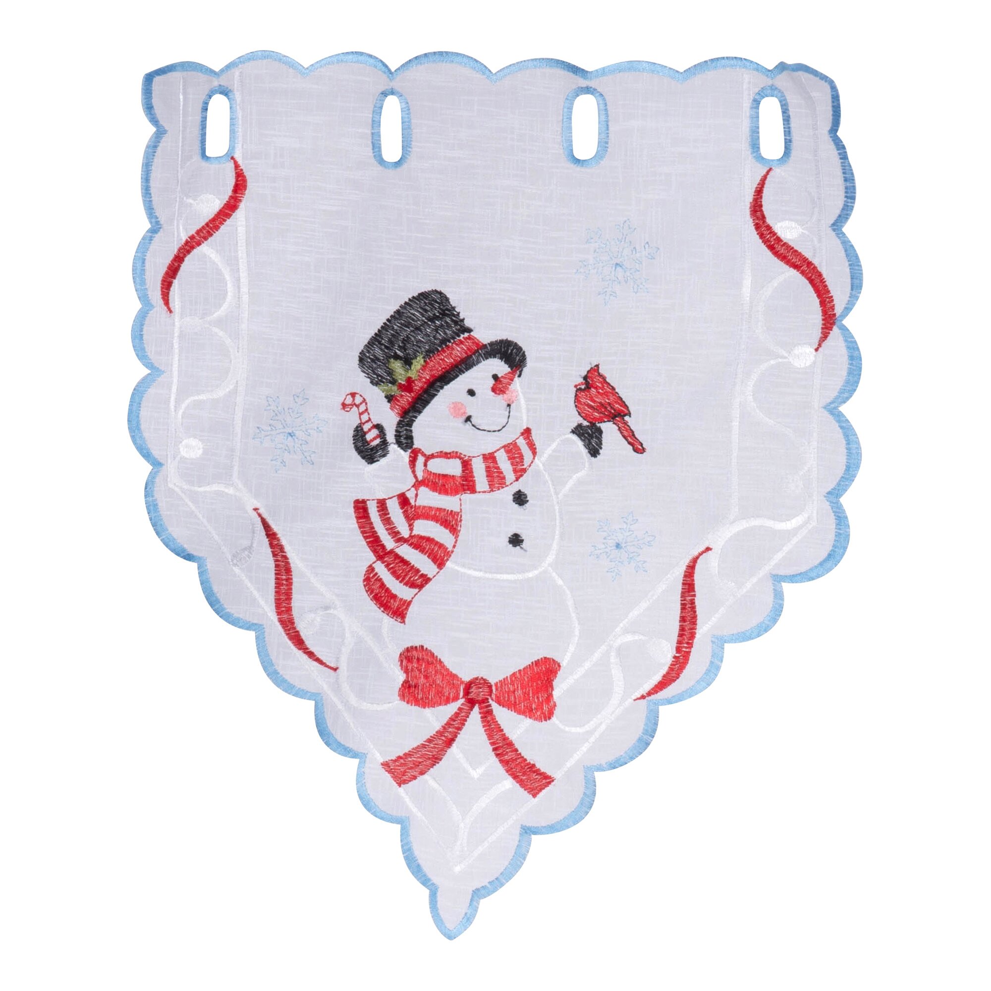 Scheibengardine „Schneemann“