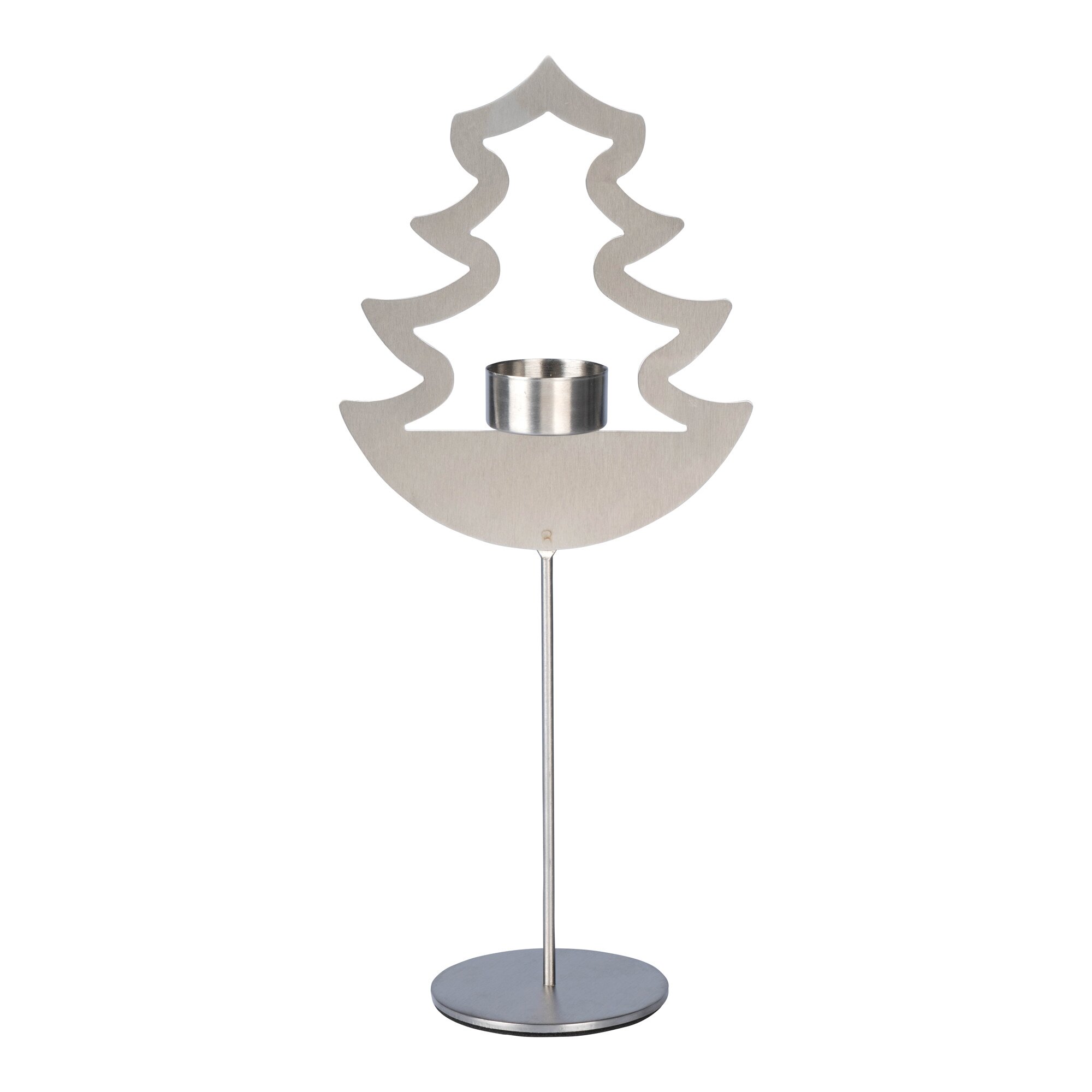Porte-bougie en acier inox