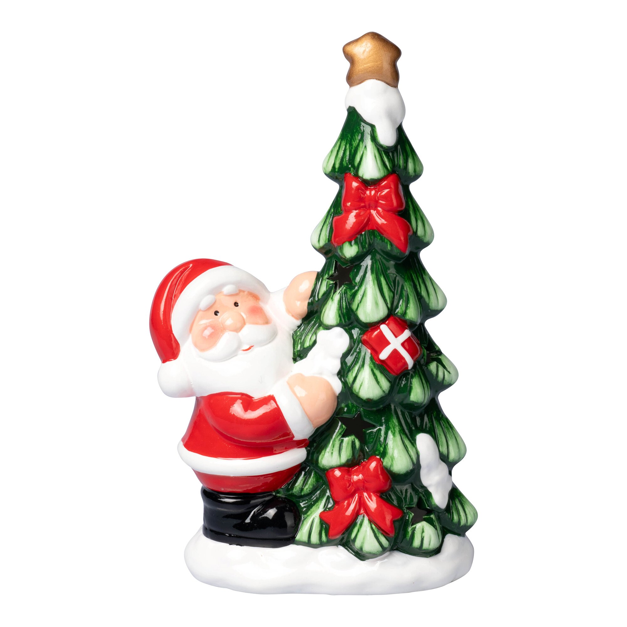 LED-Keramikfigur „Santa“