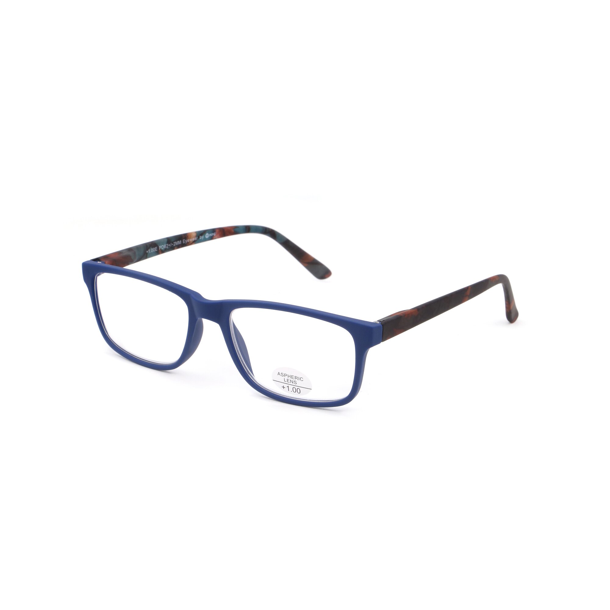 Lunettes de lecture bleu mat