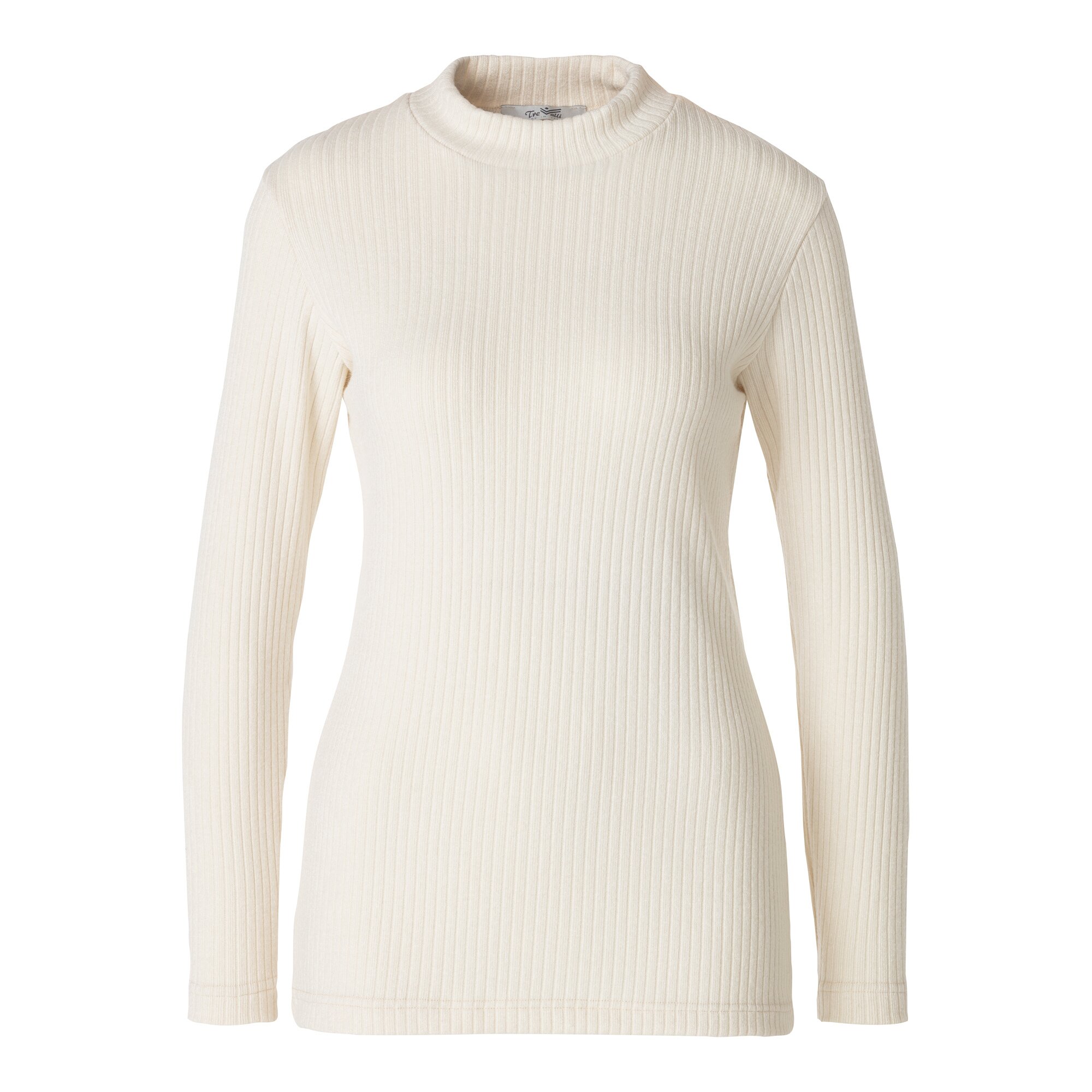 Damen-Pullover, gerippt S beige