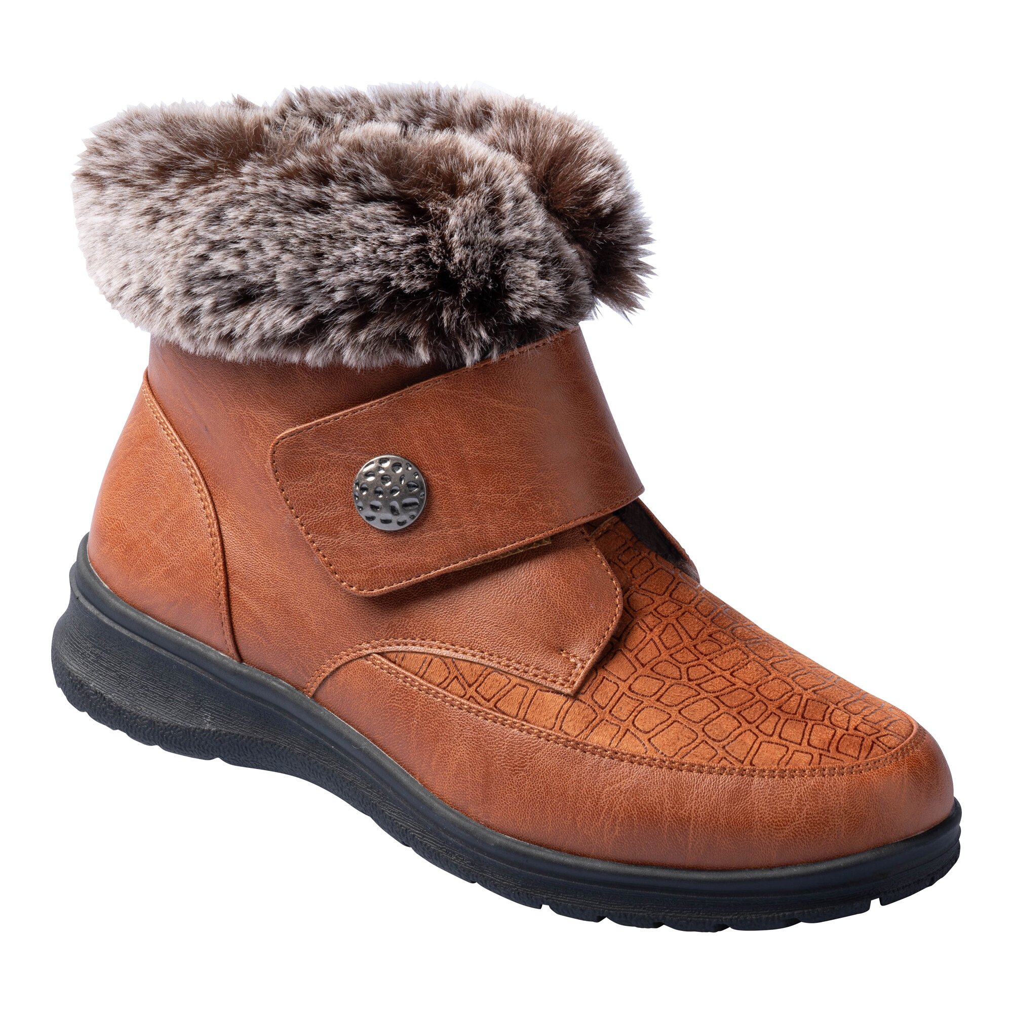 wonderwalk Kuschel-Klettstiefelette „Steffi“