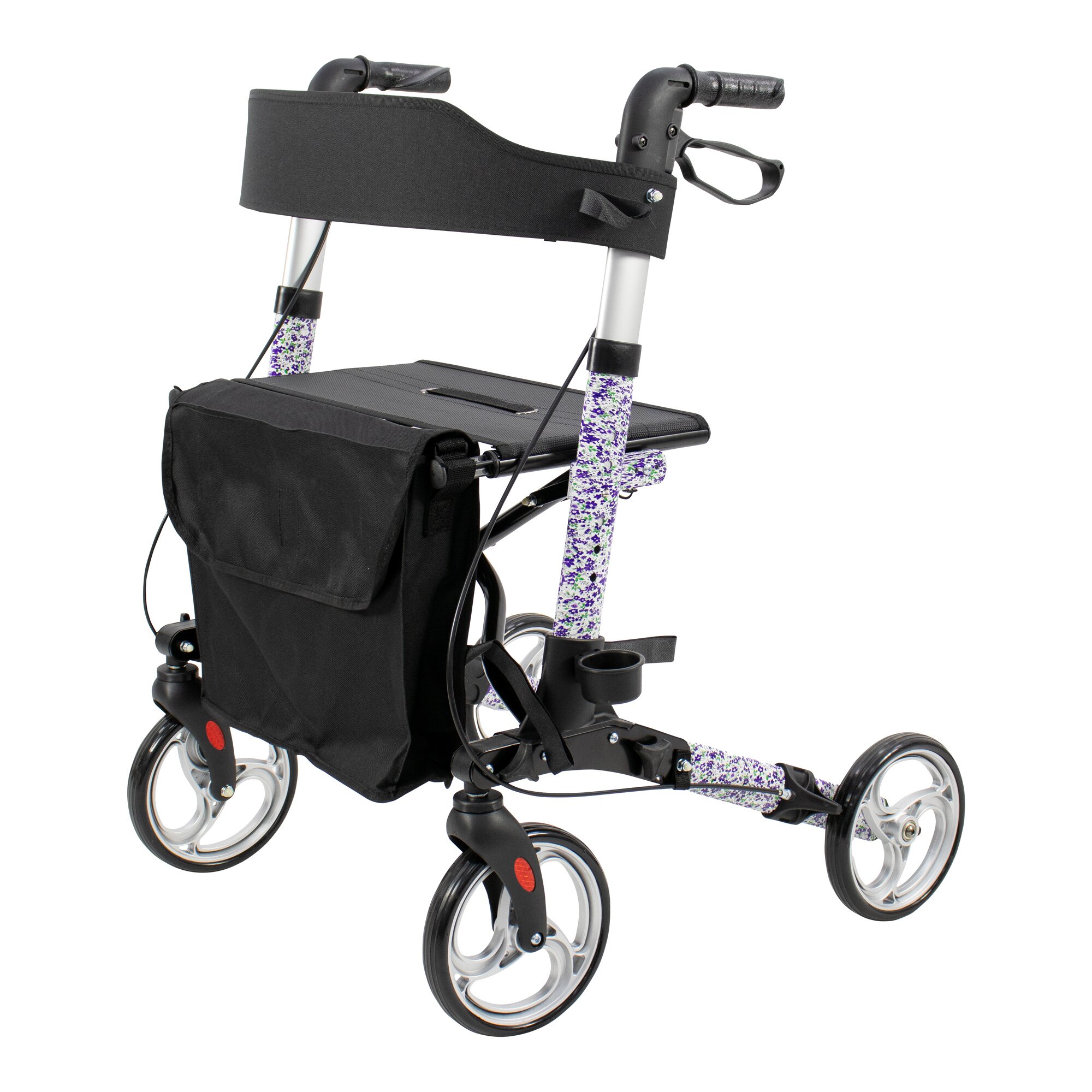 Leichtgewicht-Rollator Premium, Aluminium, mit Rückengurt und Tasche - AT51006