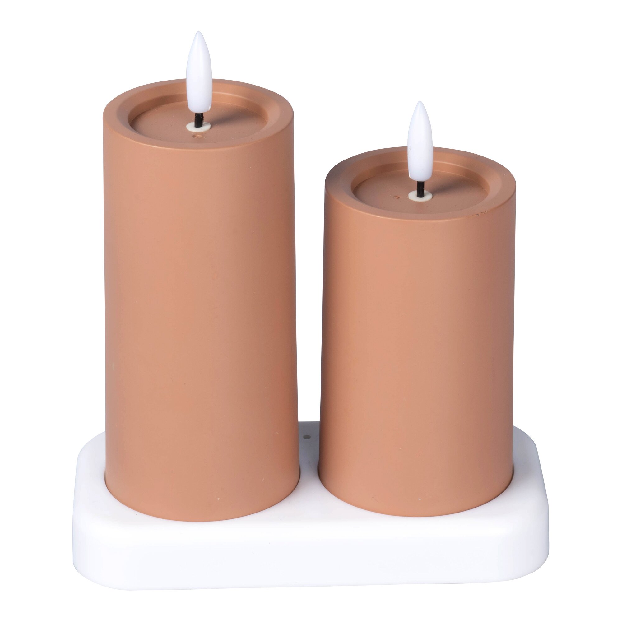LED-Kerzen mit Ladestation, 2 Stück