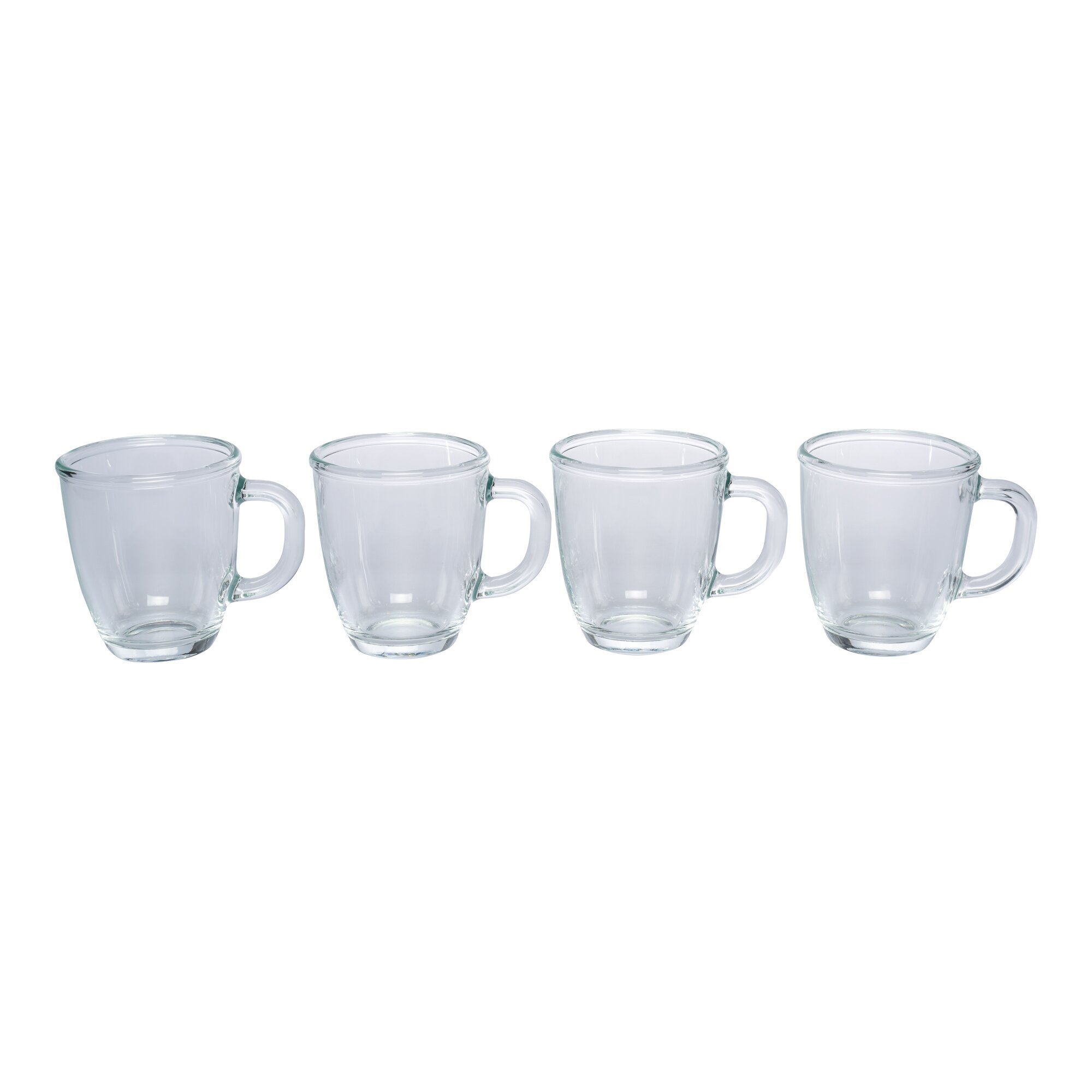Glas-Tassen-Set, 4 Stück je 350 ml
