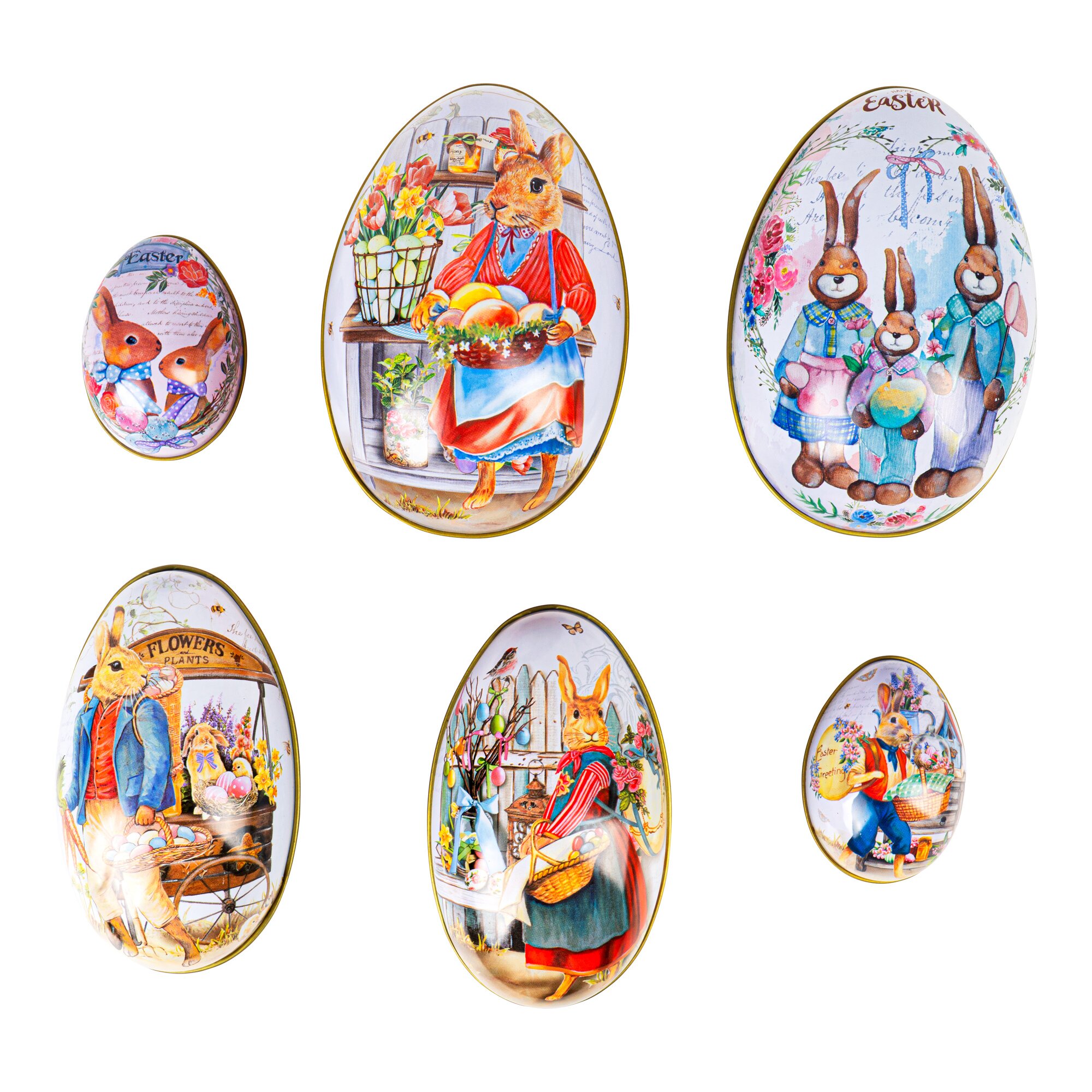 Dosen-Set "Ostereier", 6 Stück