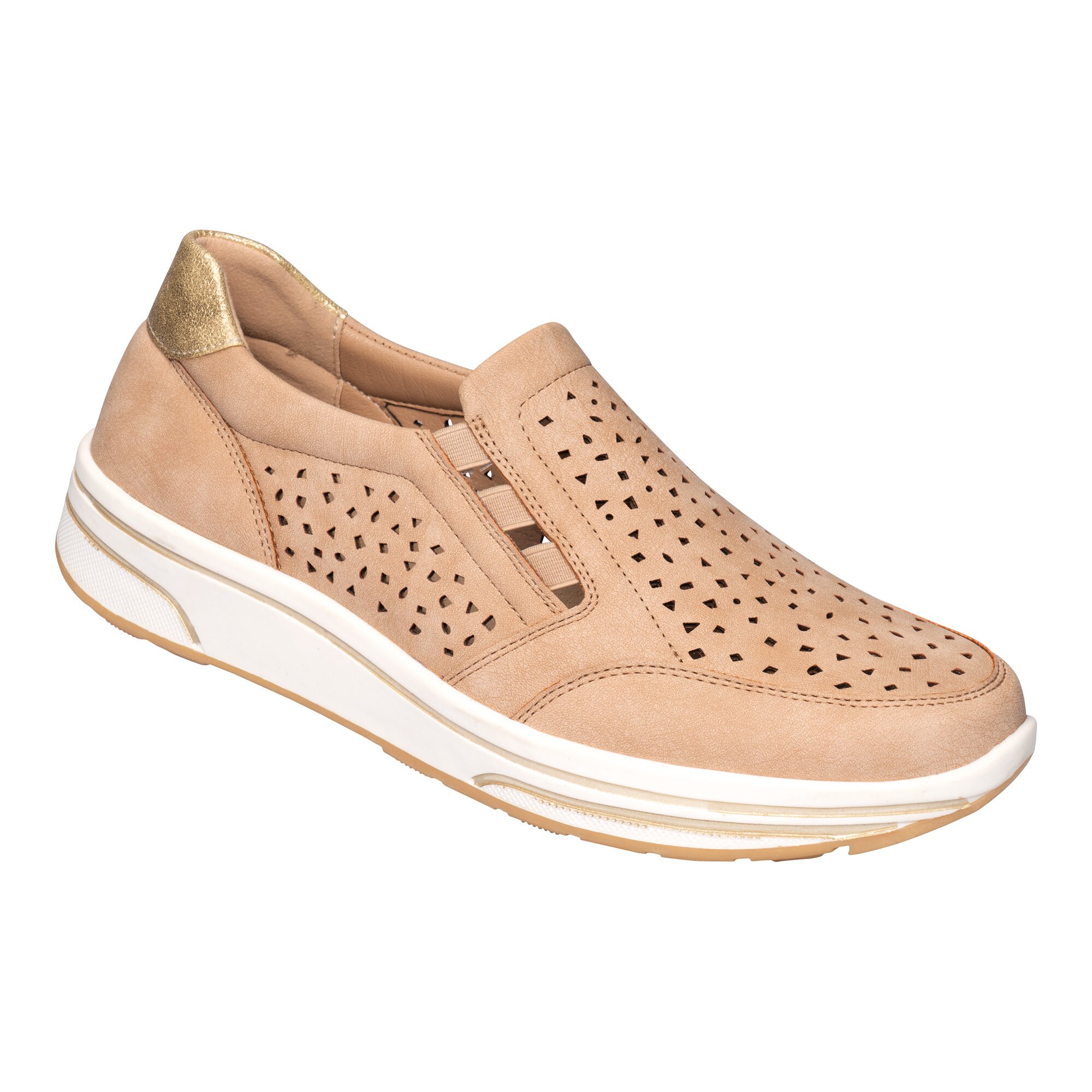 wonderwalk Stretch-Halbschuh mit Leder-Decksohle „Stefanie“