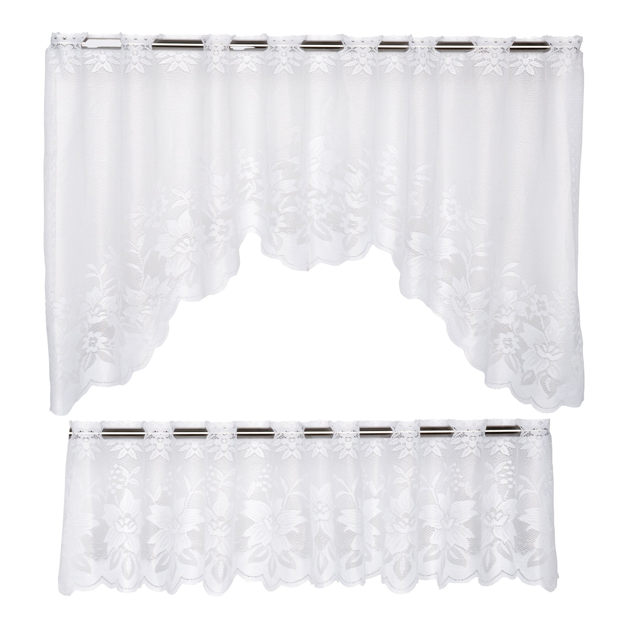 M-Bogen-Gardine „Blütentraum“, 2-teilig