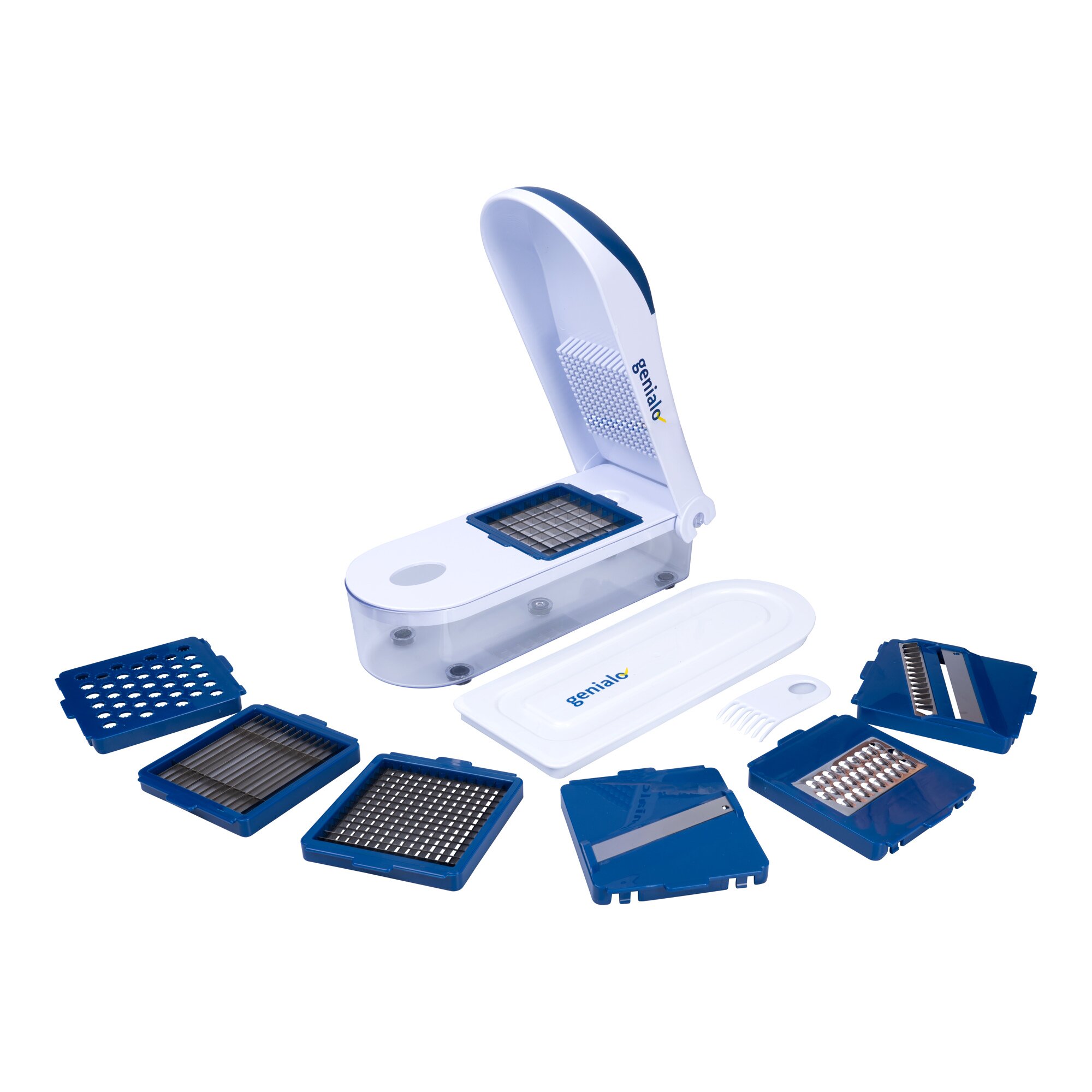 Gemüseschneider "", 9-teilig weiss blau