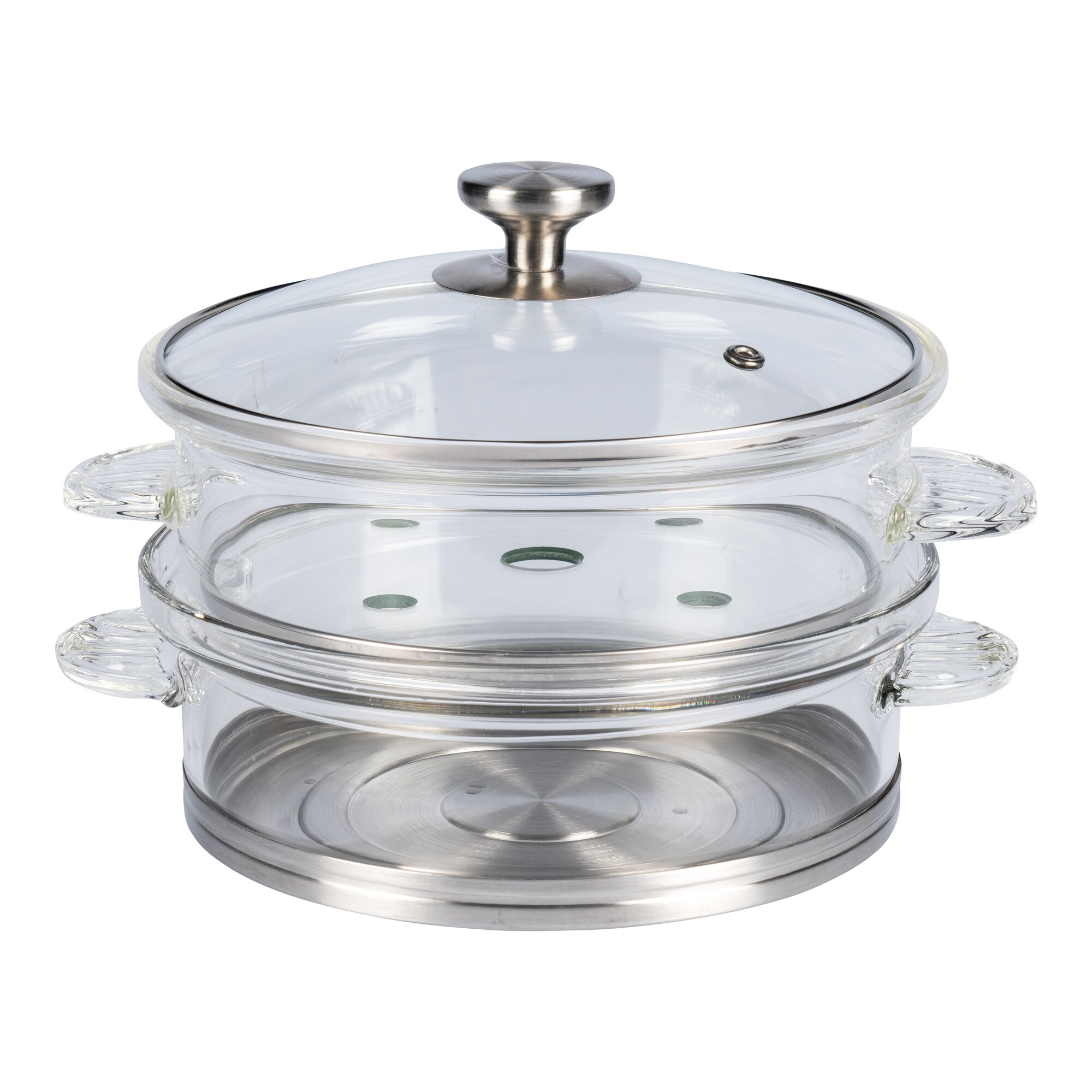 Glastopf mit Dampfgarer, 2,5 l transparent