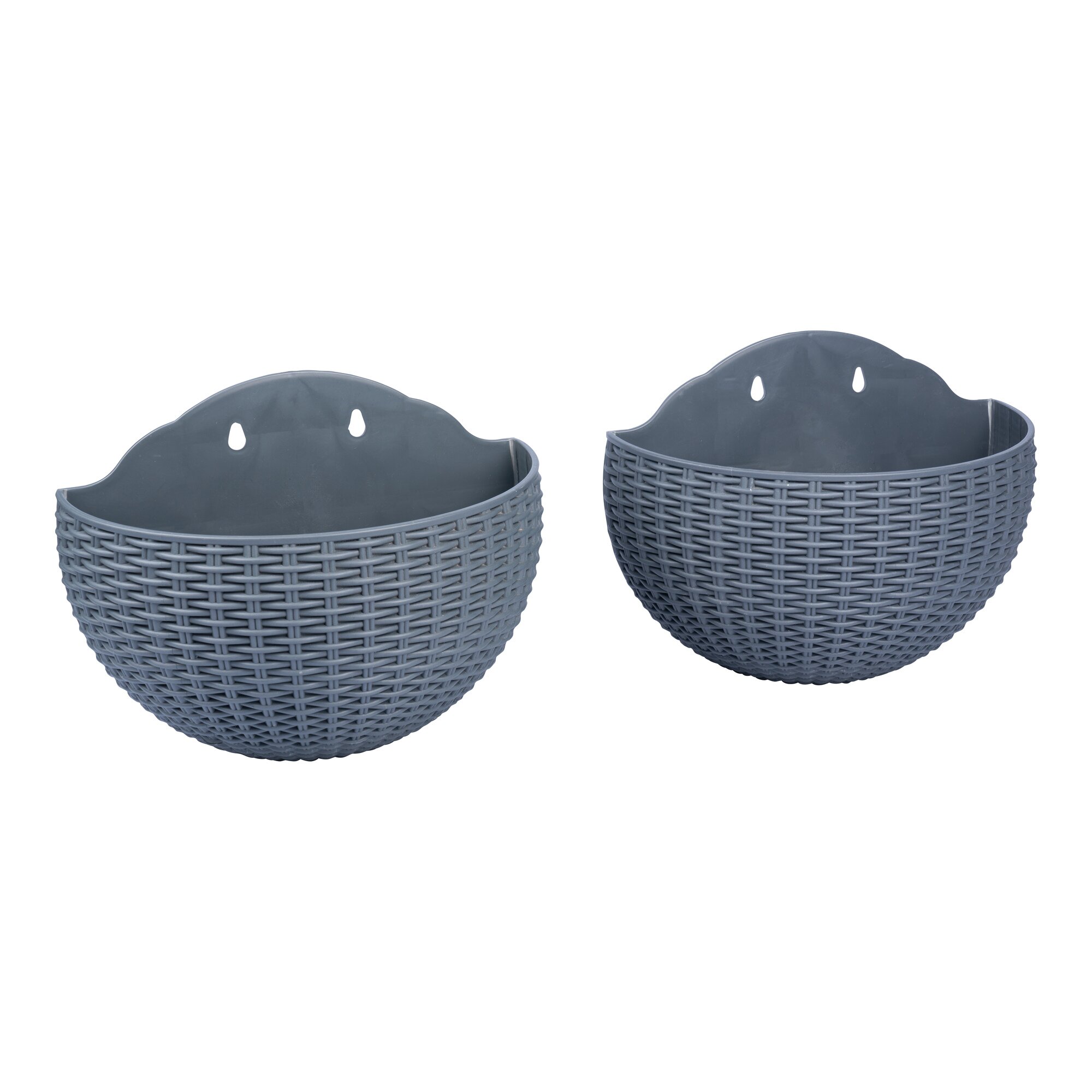 Hängetopf „Rattanoptik“, 2 Stück