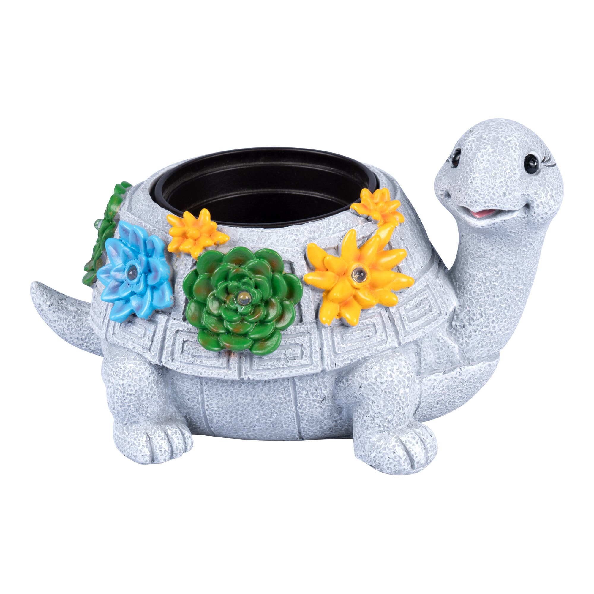 Solar-LED-Pflanztopf-Schildkröte "Mimi"