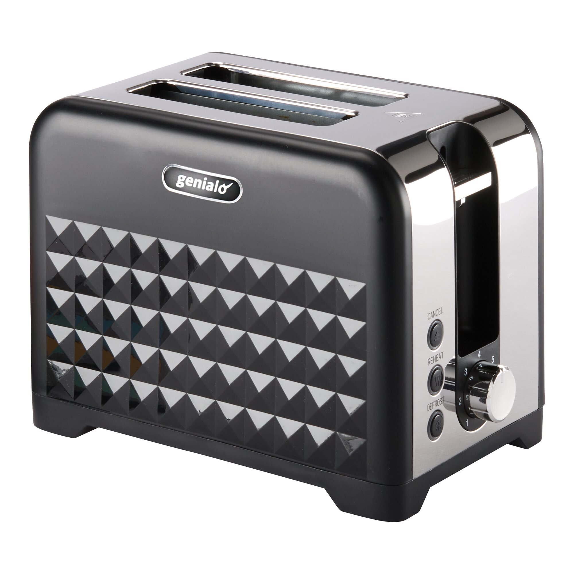 Toaster "Diamant" schwarz silber