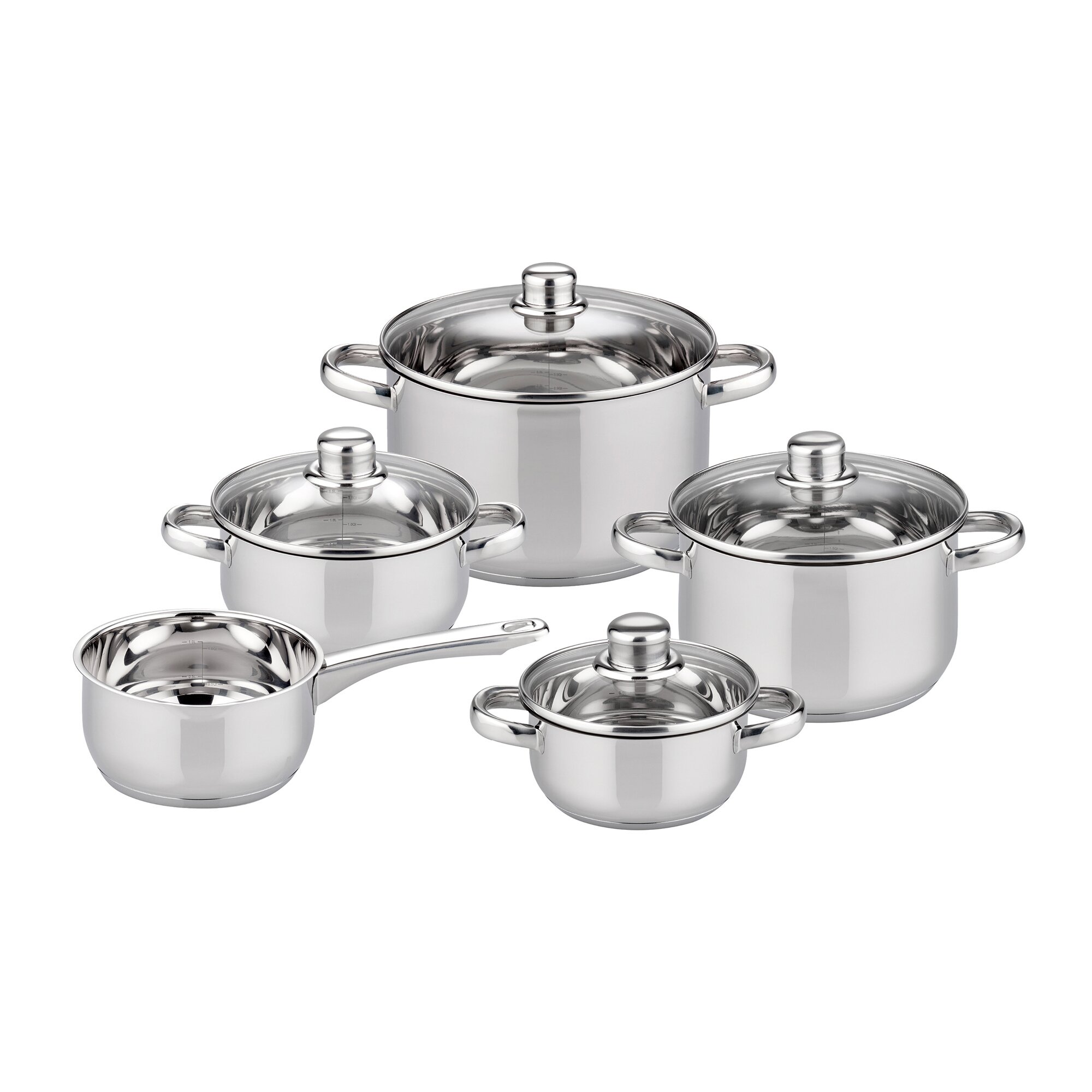 Basic Topfset "Galactica" 9-teilig silber
