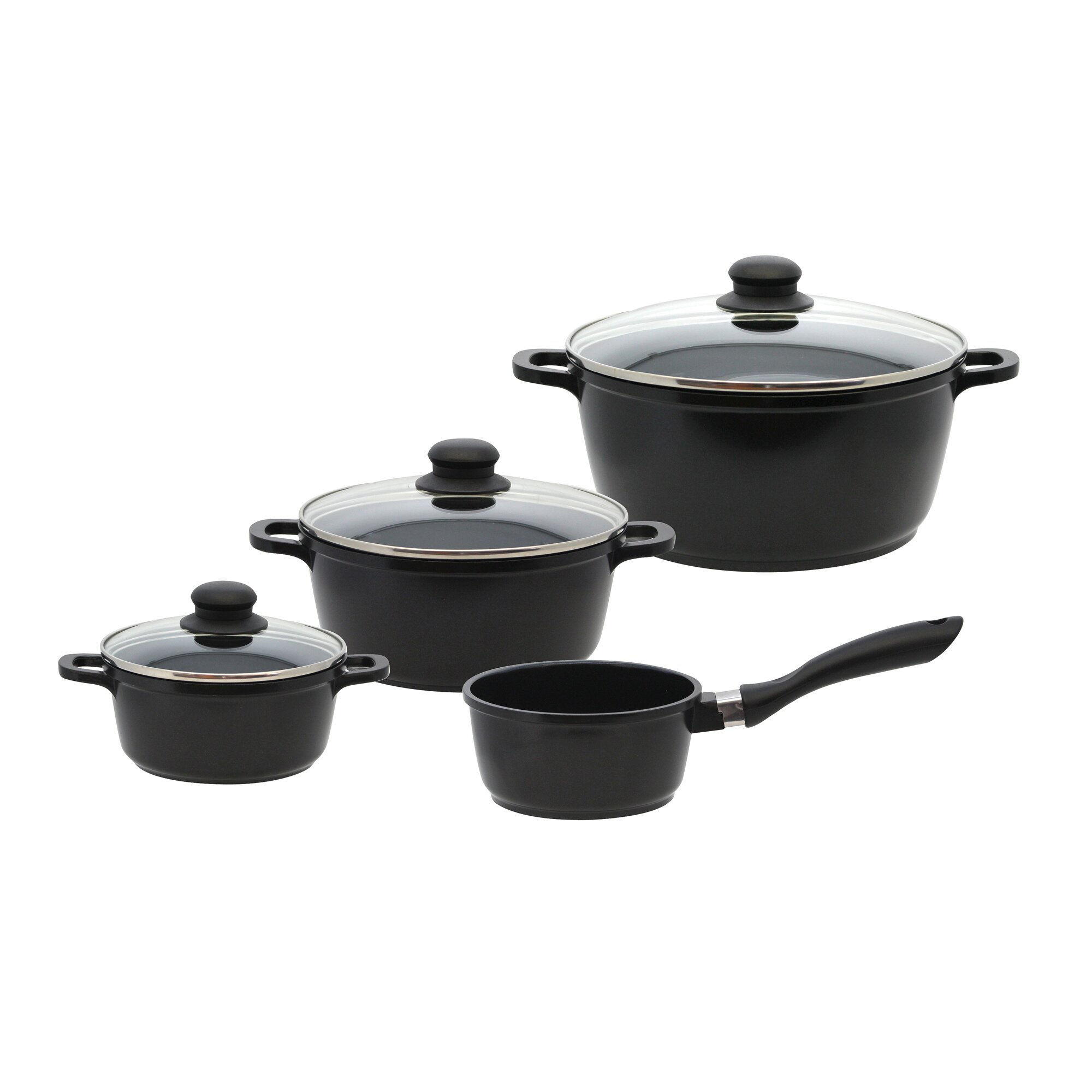 Basic Topfset "Black Cast Dur Edition", 7-teilig schwarz