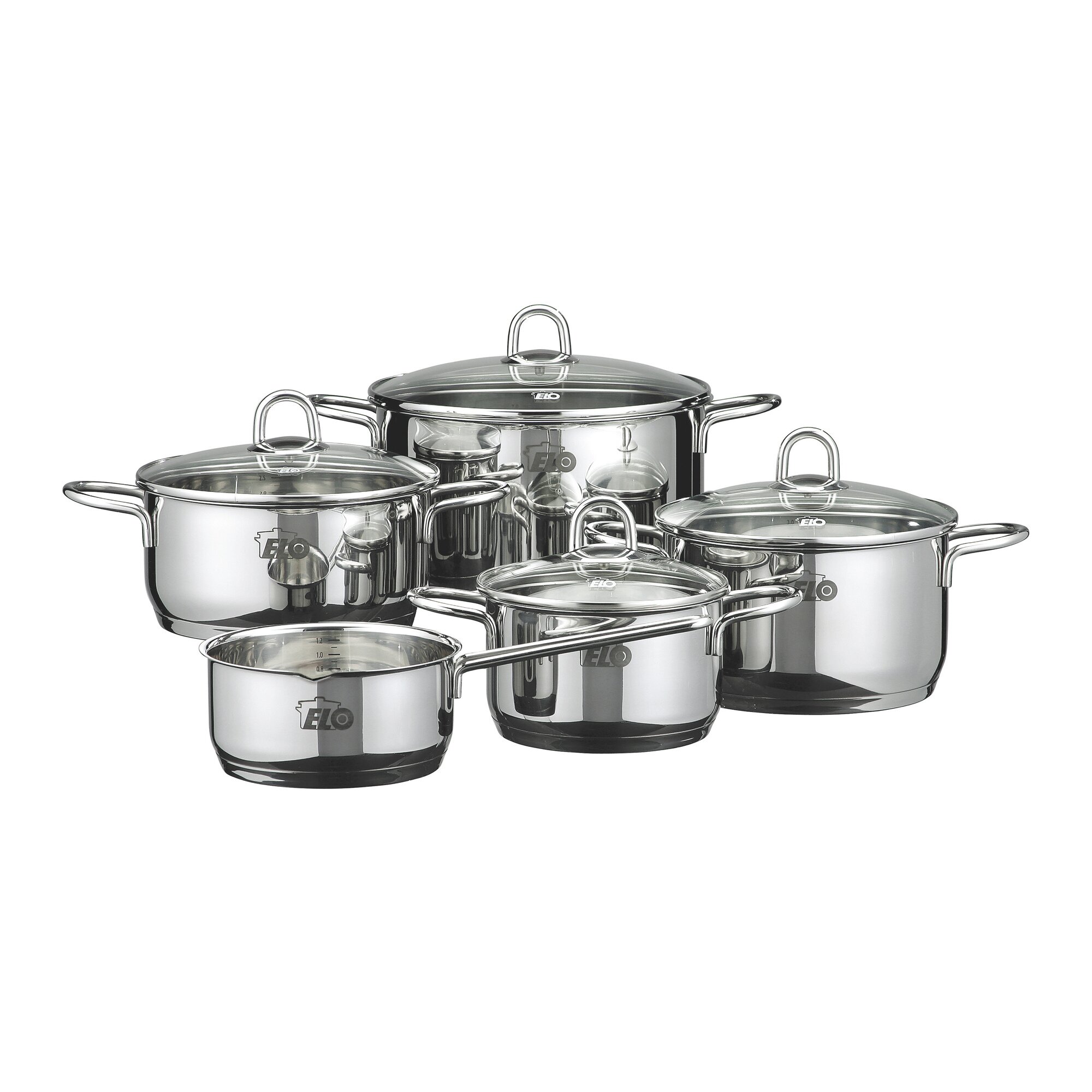 ELO Topfset "Rubin" 9-teilig silber
