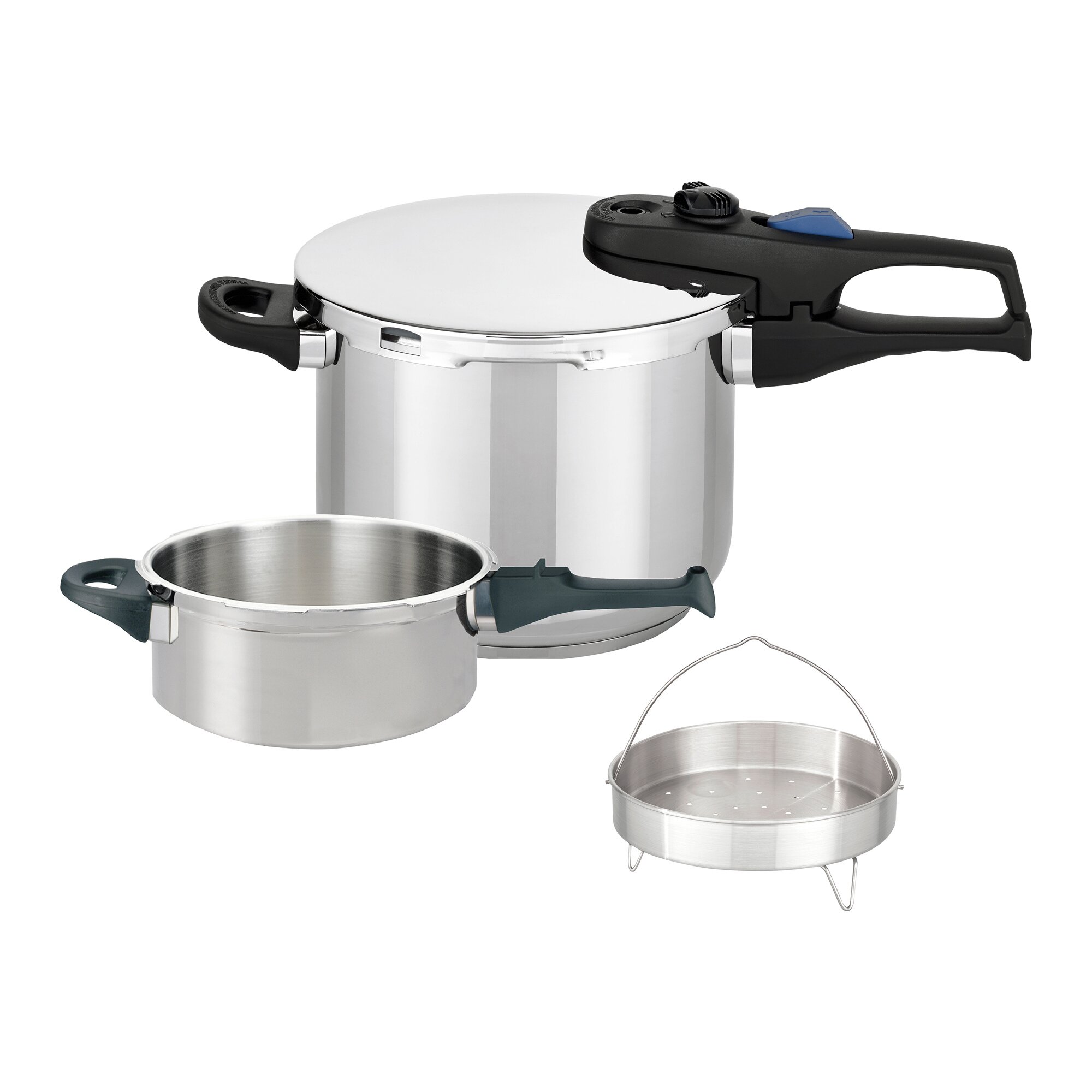 Schnellkochtopf-Set "Praktika Plus XL", 5-teilig silber