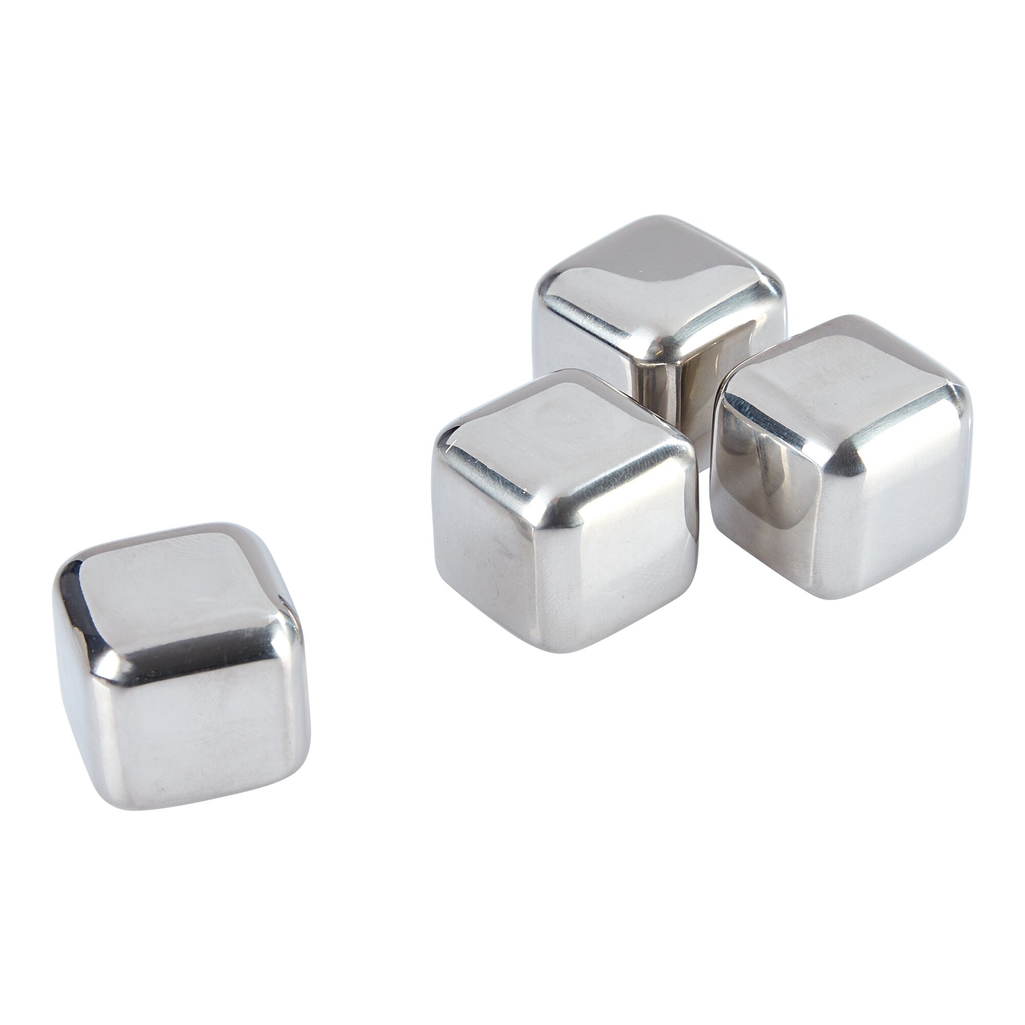 Edelstahl-Eiswürfel, 4 Stück