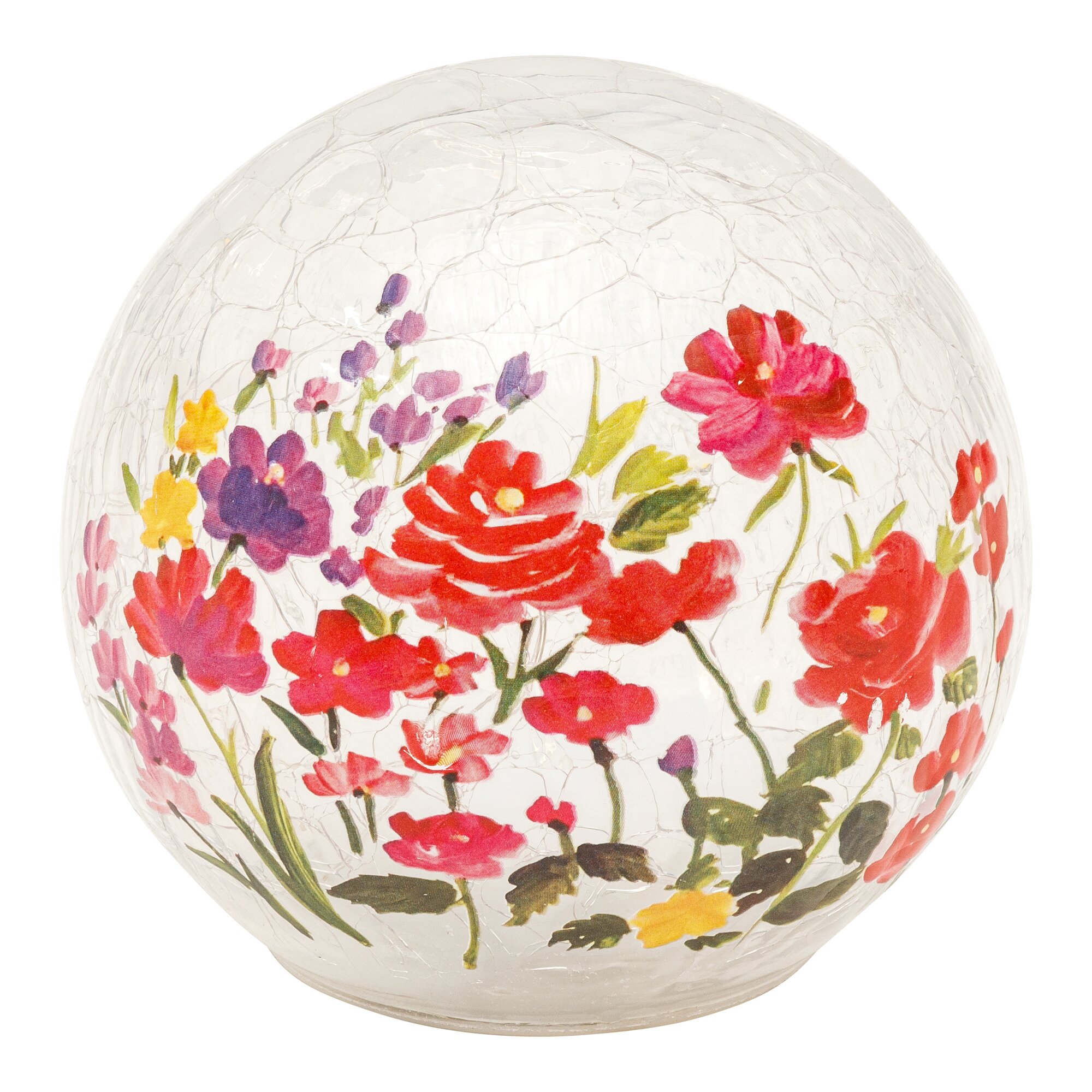 LED-Glaskugel "Blumenmeer"