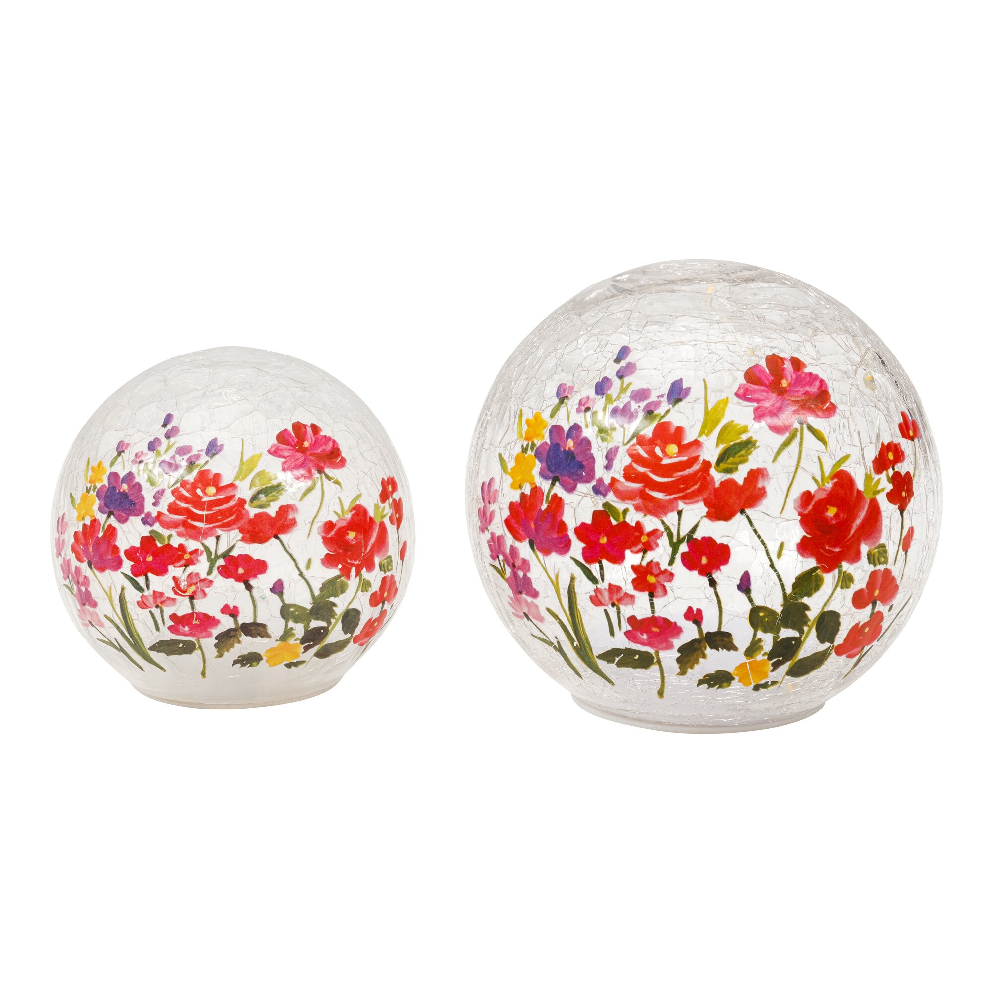 Image of LED-Glaskugel-Set "Blumenmeer"