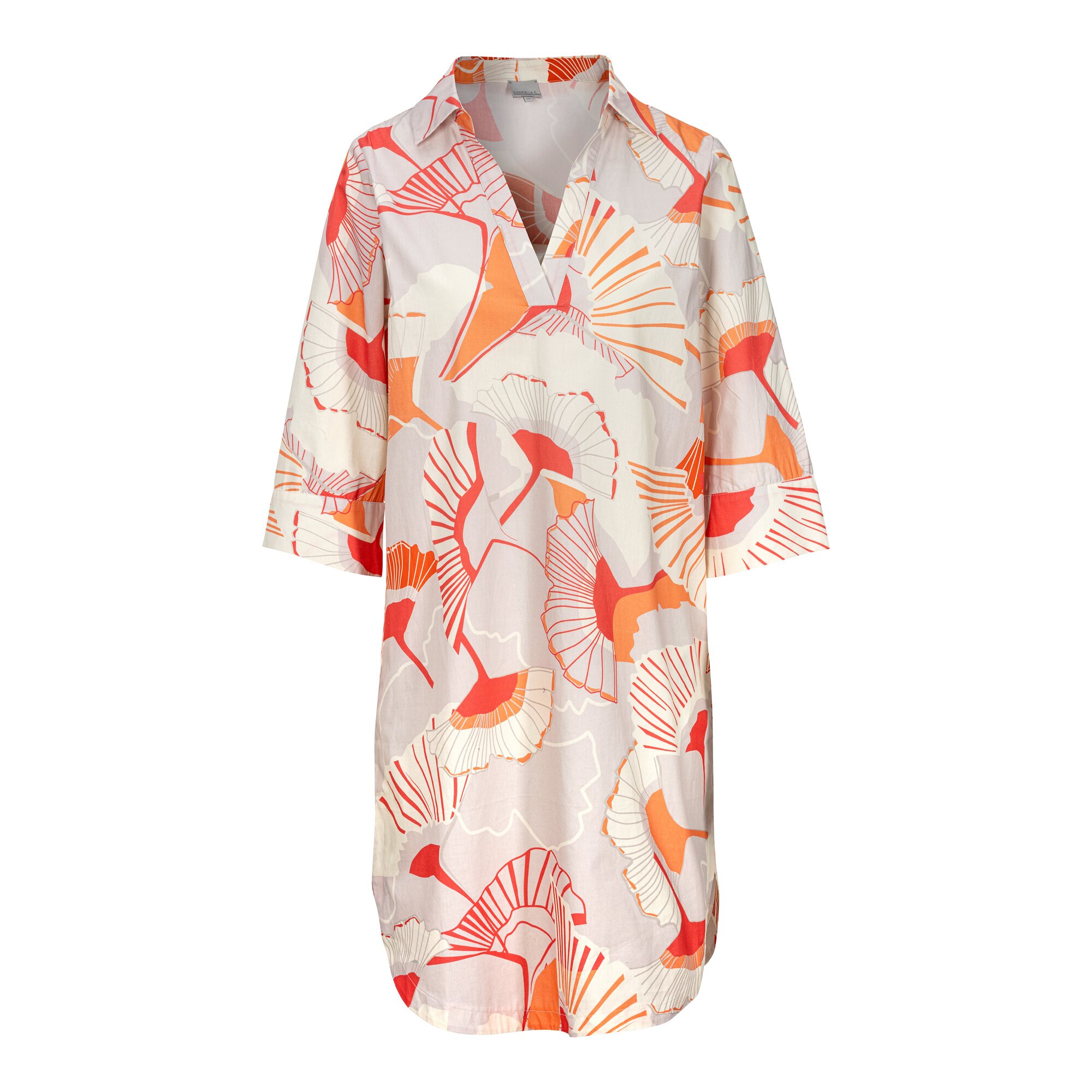 Hemdblusen-Kleid „Hanne“ 38 orange