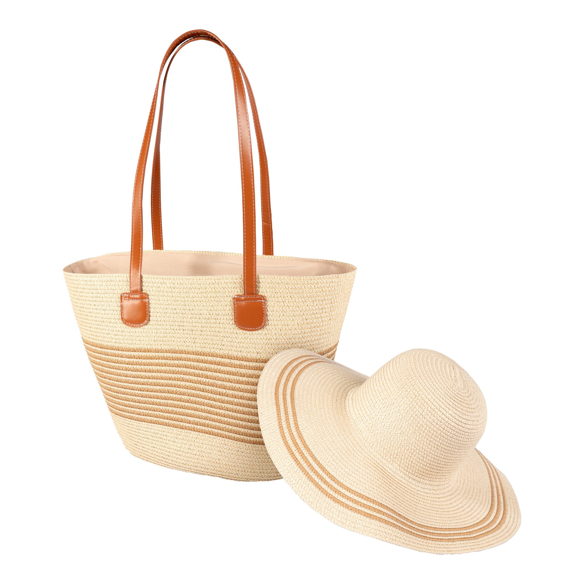 Strandhut-Taschen-Set, 2-teilig