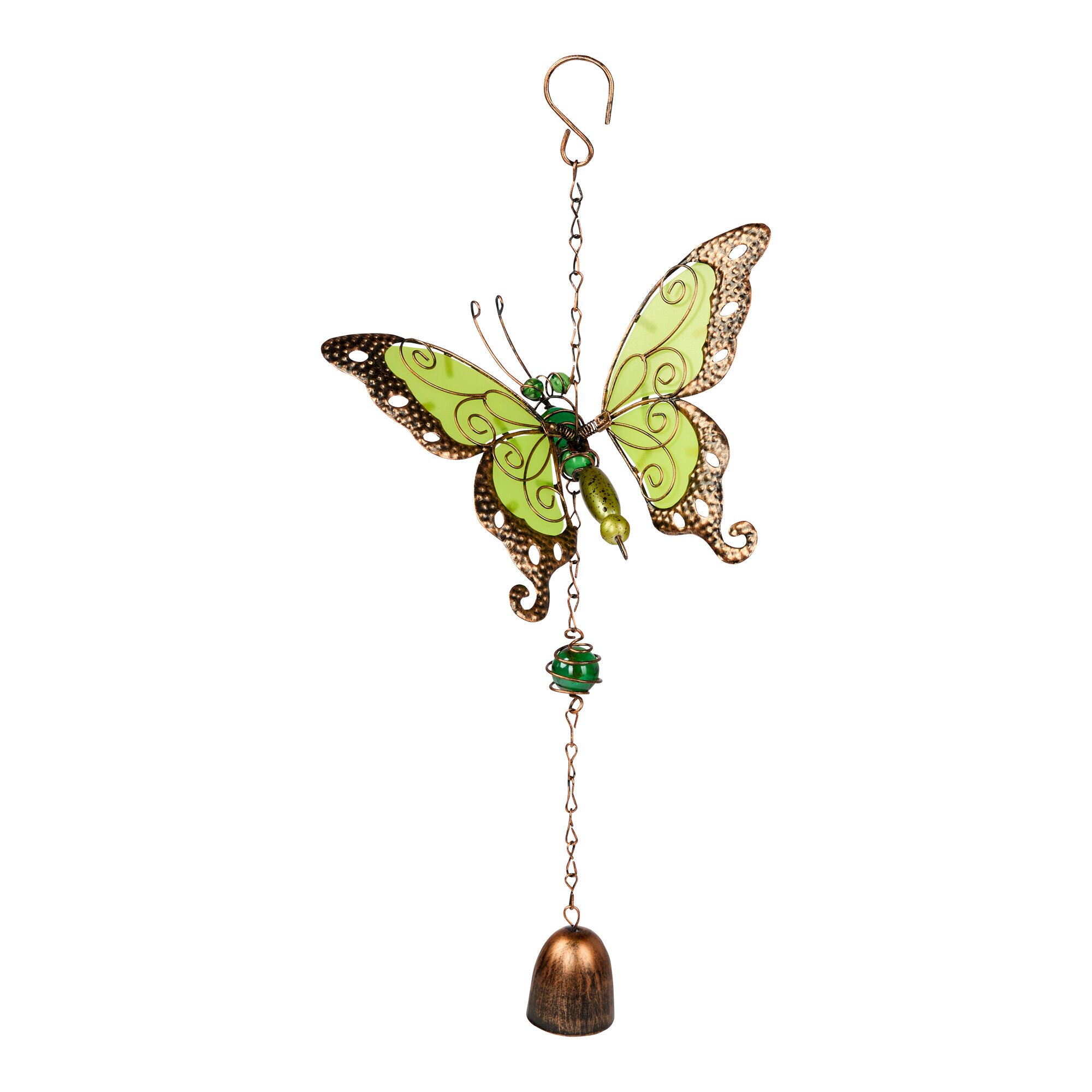 Windspiel „Schmetterling“, grün