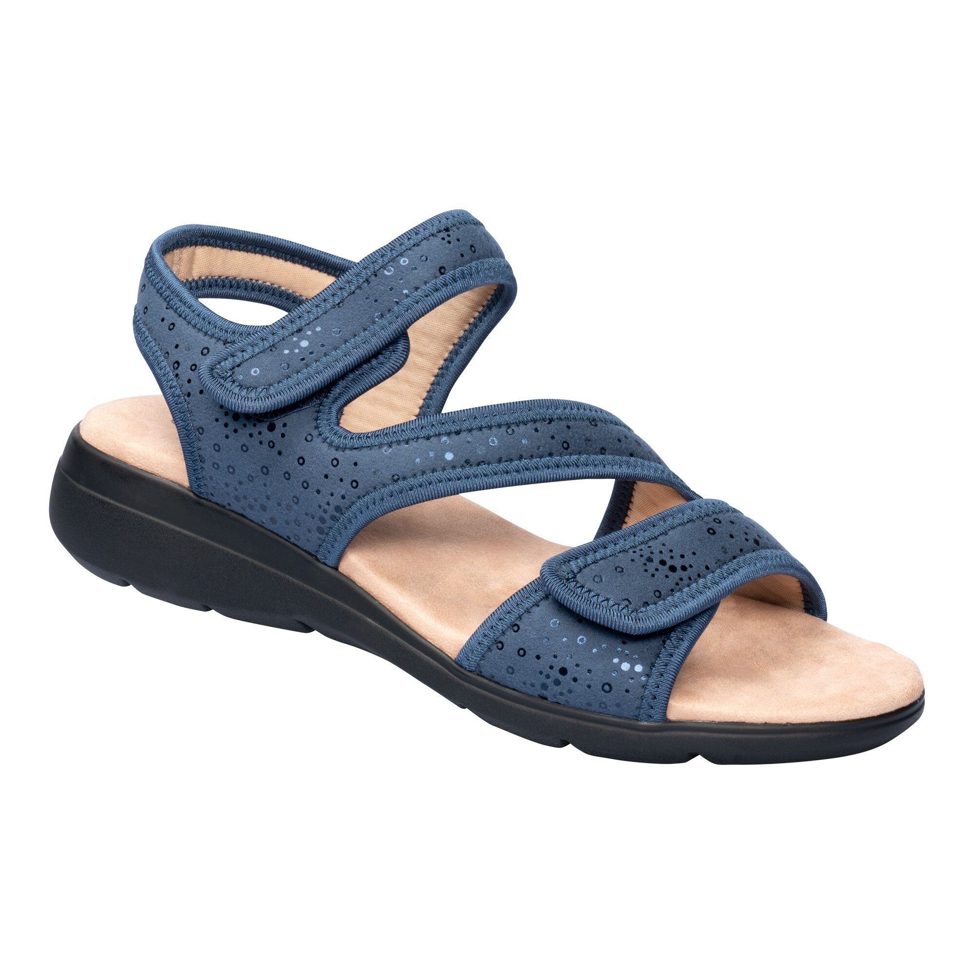Bequem-Klettsandale „Lore“ 42 blau