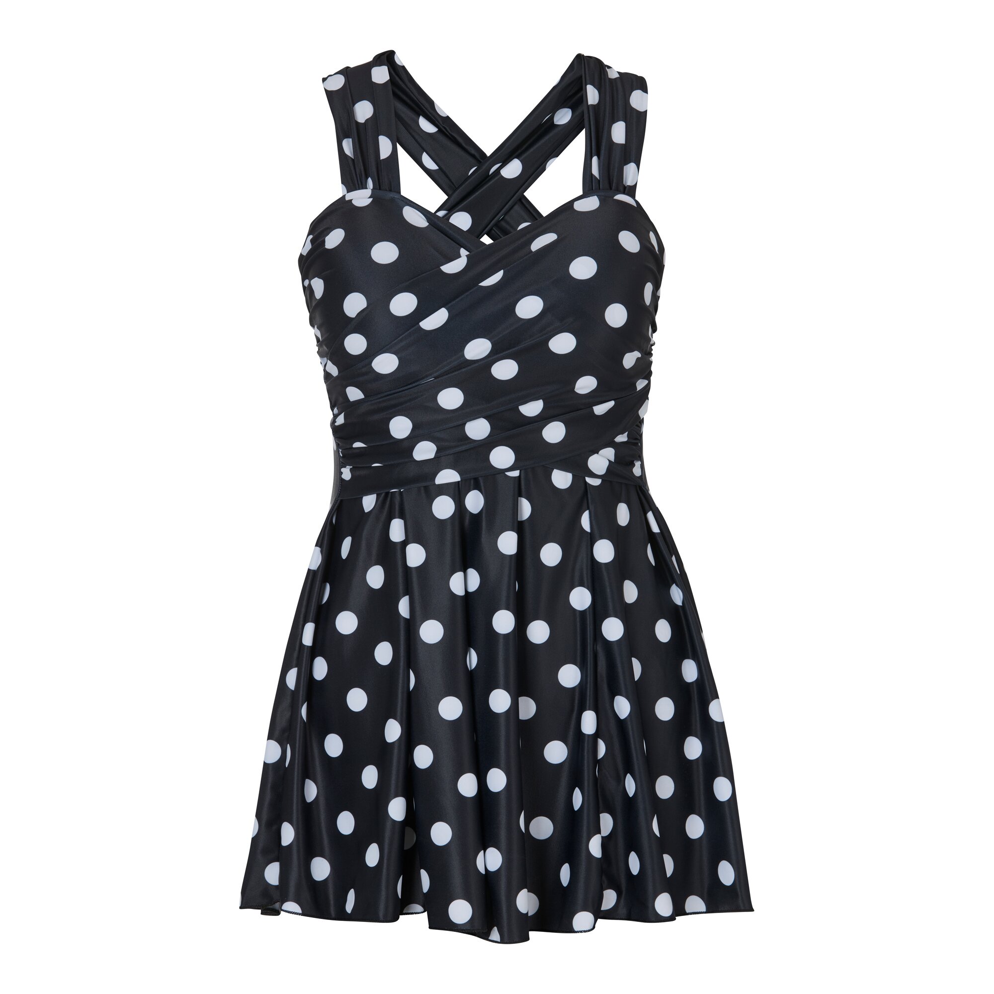 Badekleid "Punkte" L mehrfarbig