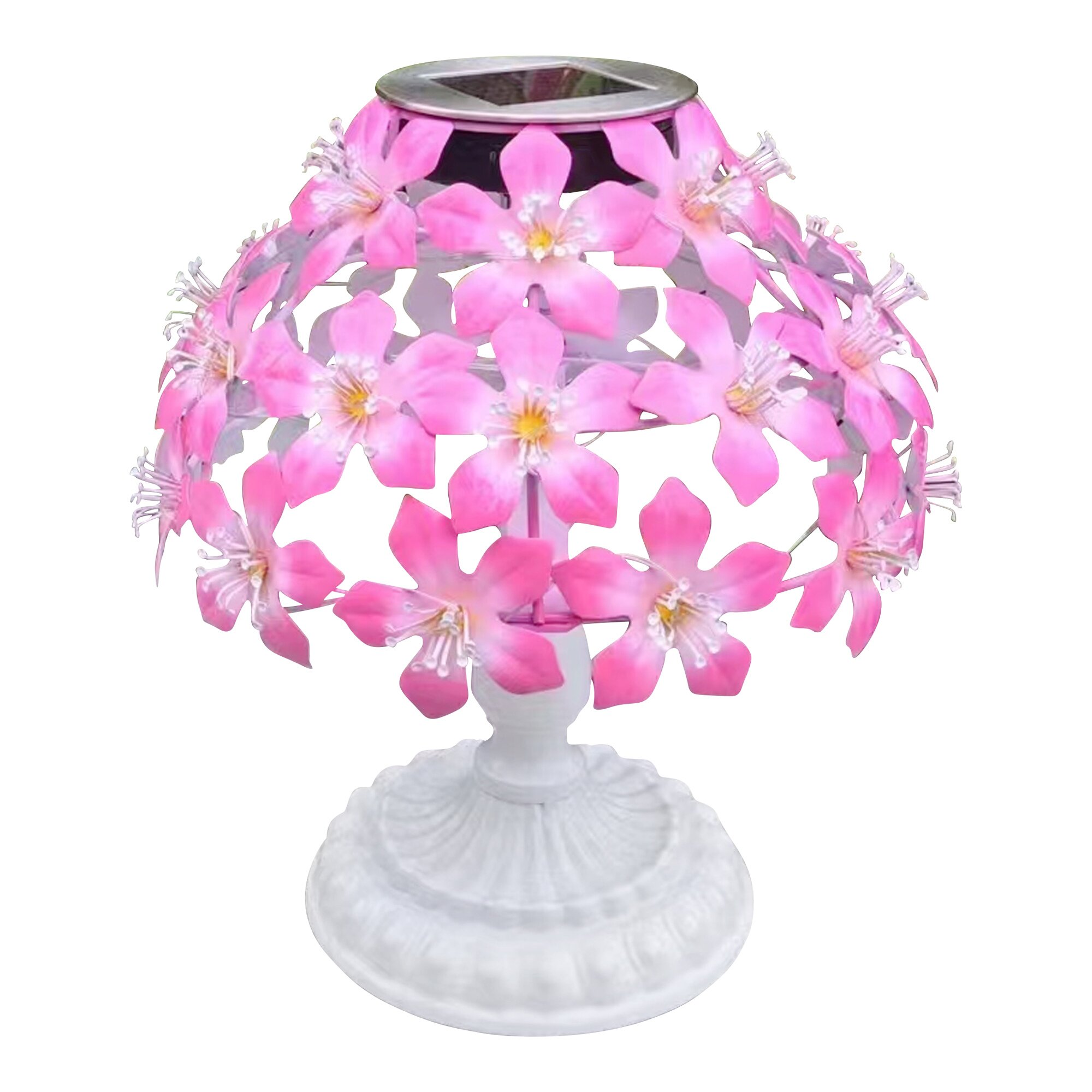 Solar-LED-Tischleuchte "Hibiskus"