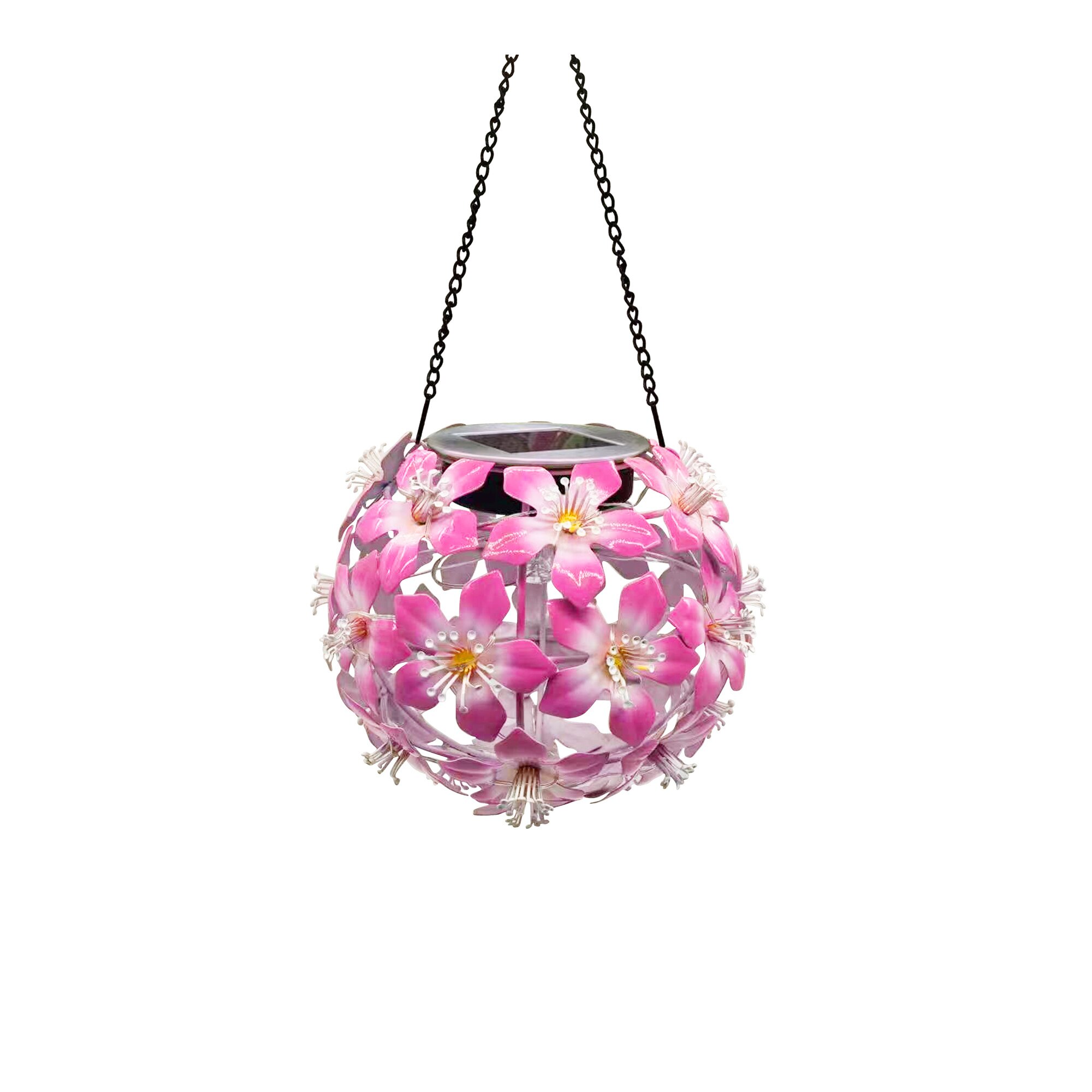 Solar-LED-Hängeleuchte "Hibiskus"