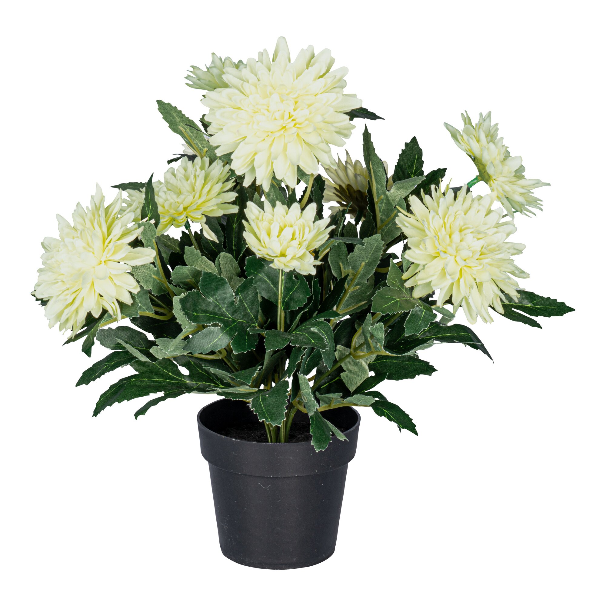 Kunstpflanze "Dahlien-Busch", 1 Stück, weiß