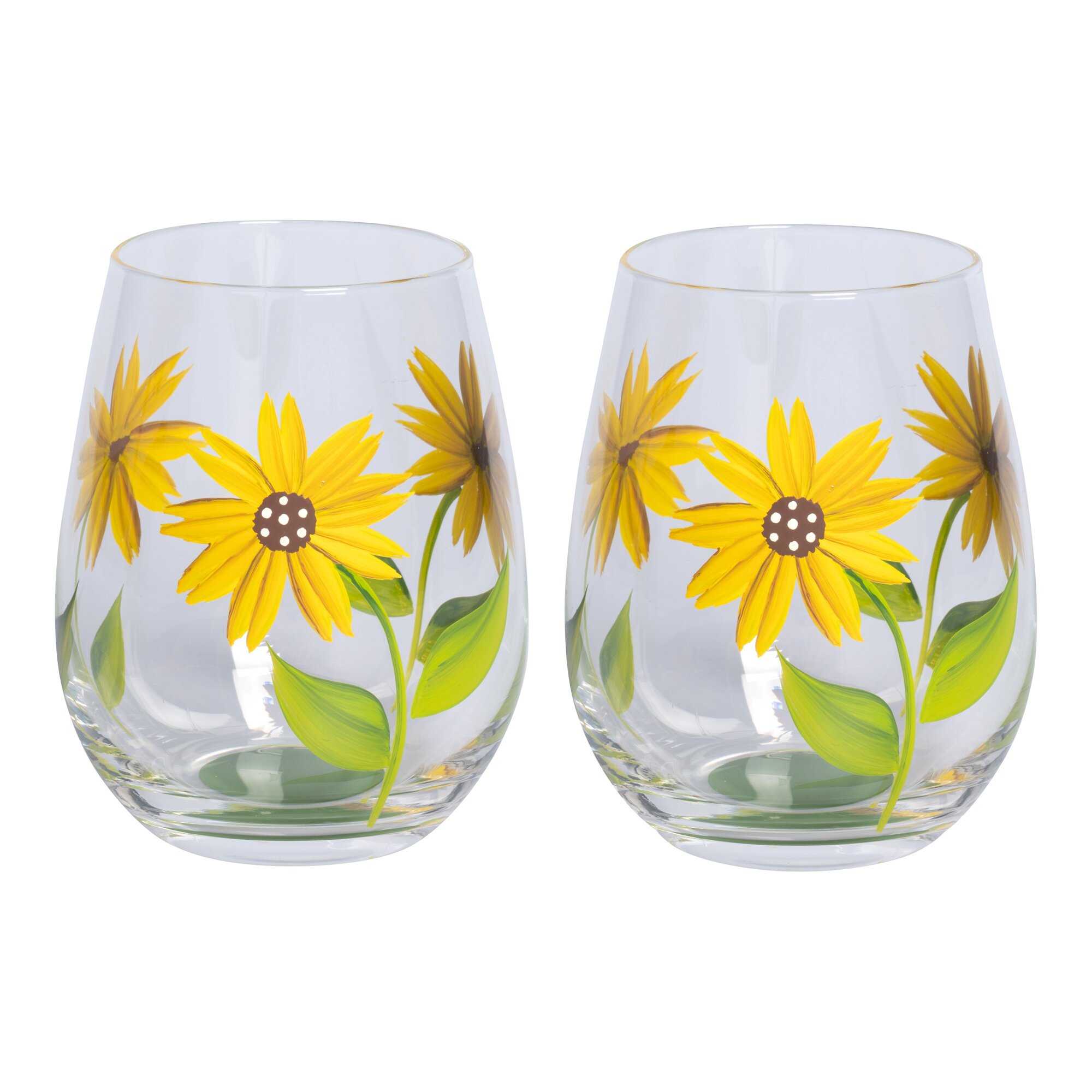 Image of Trinkgläser „Sonnenblume“, 2 Stück je 550 ml
