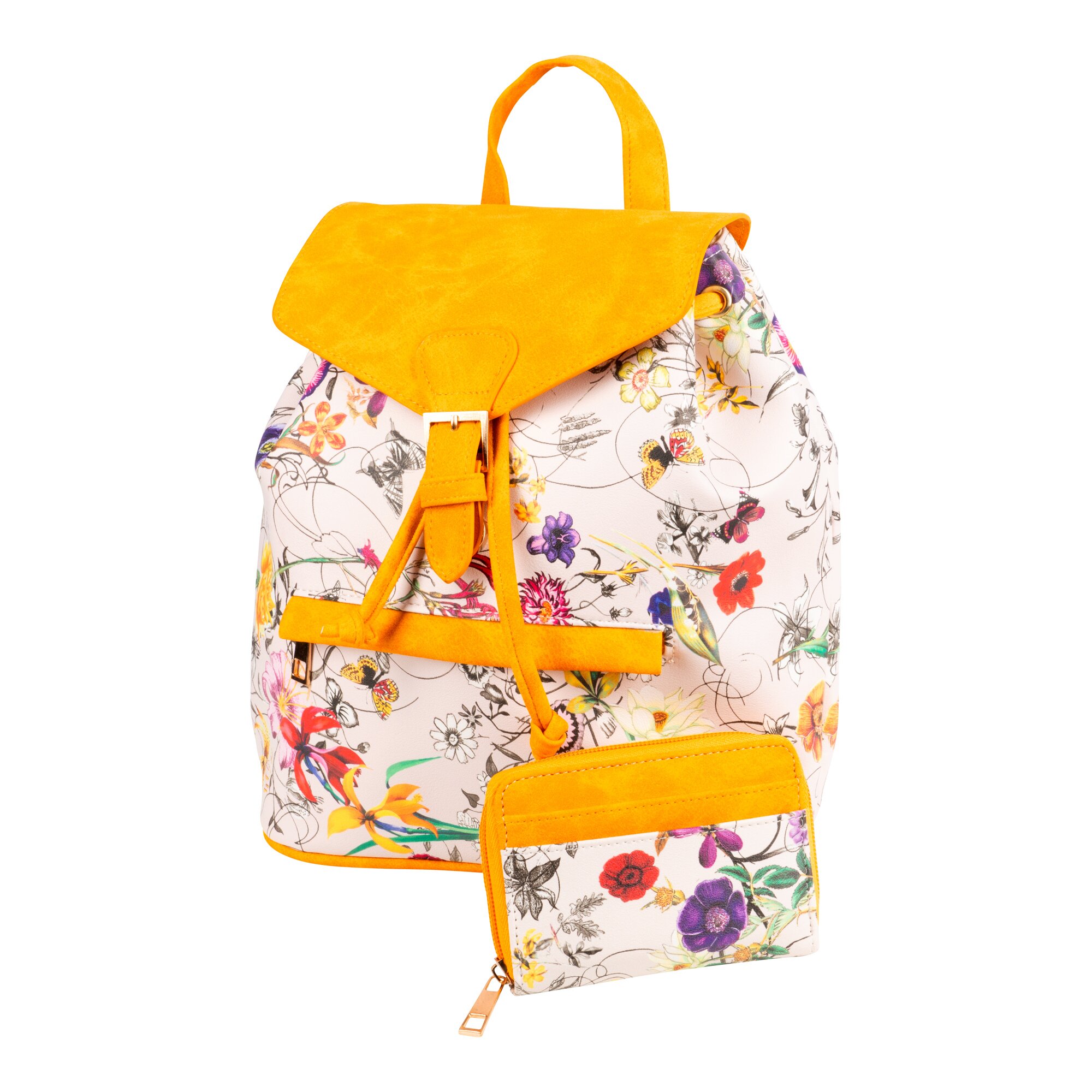 Set Rucksack & Geldbeutel „Flower“, 2-teilig