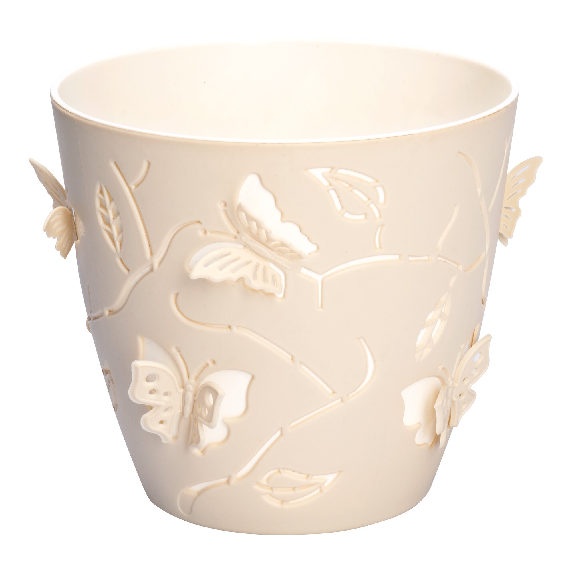 3D-Blumentopf, beige