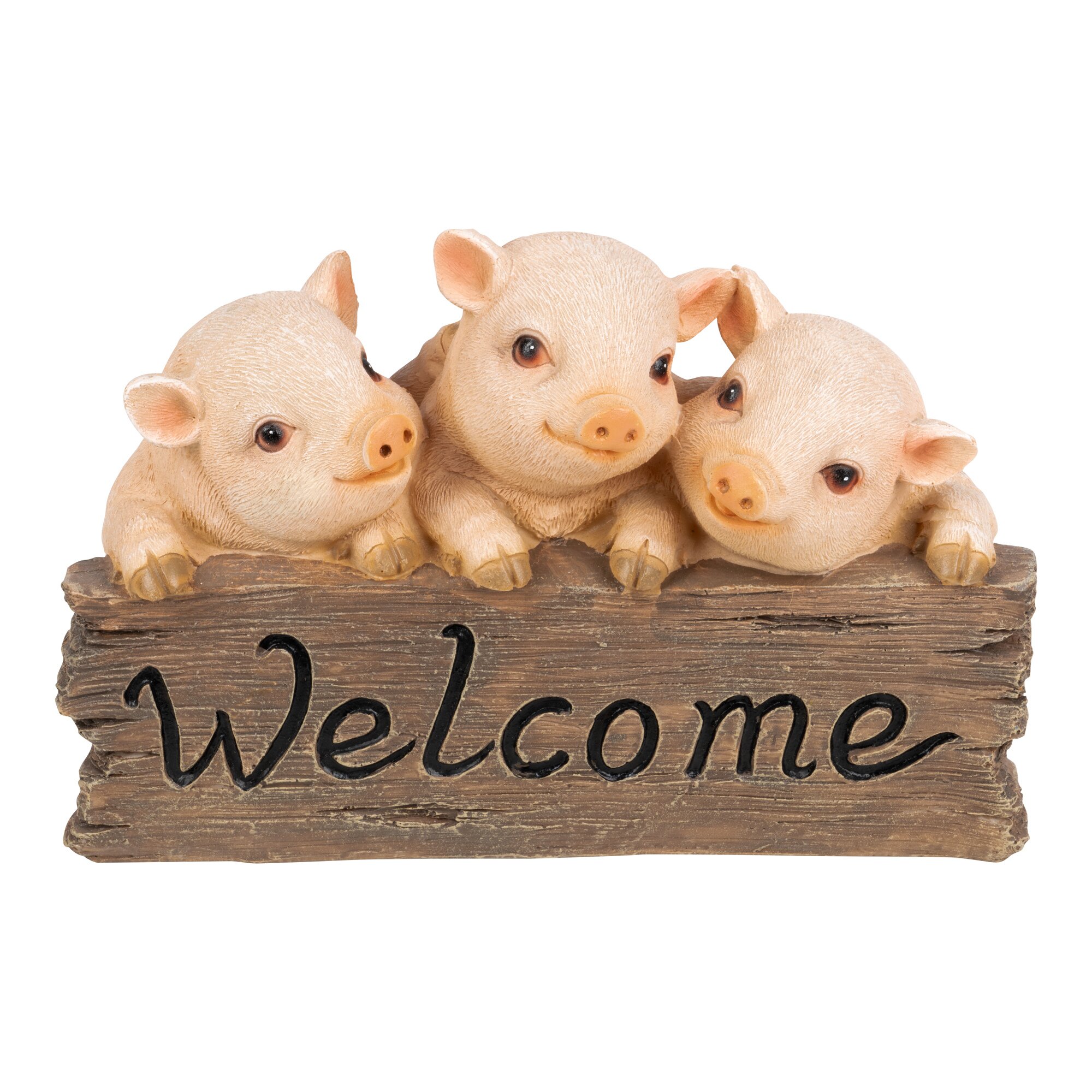 Dekofigur „Willkommen bei der Schweinebande“