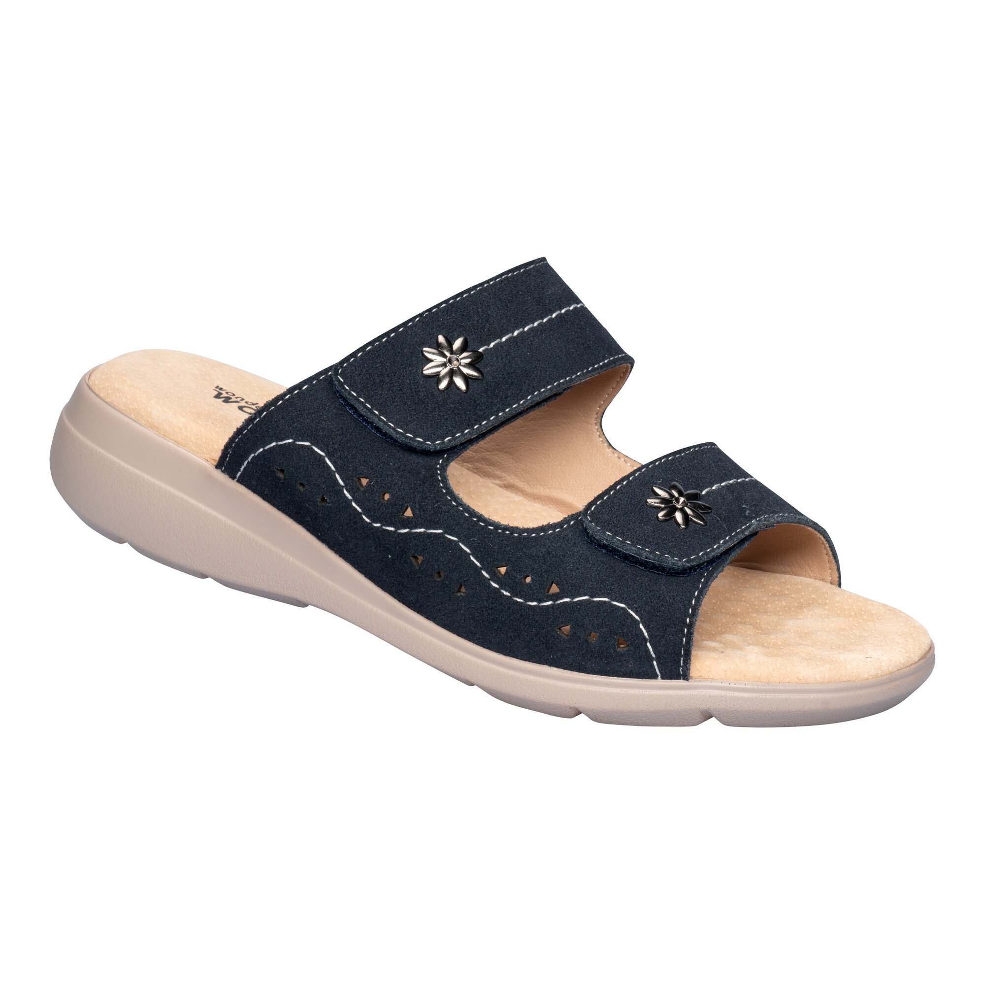 Leder-Komfortpantolette "Lisa" 36 blau