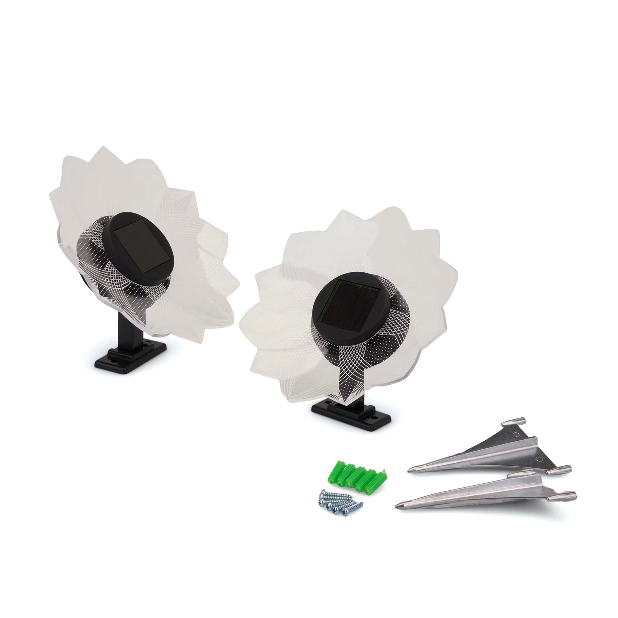 LED-Solarleuchte "Lotusblüte", 2 Stück