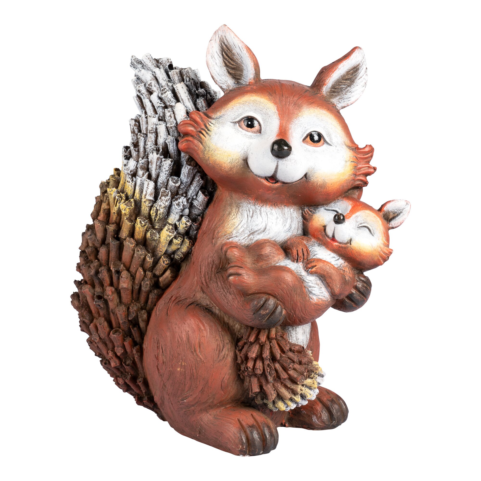 Dekofigur "Fuchsmama mit Kind"