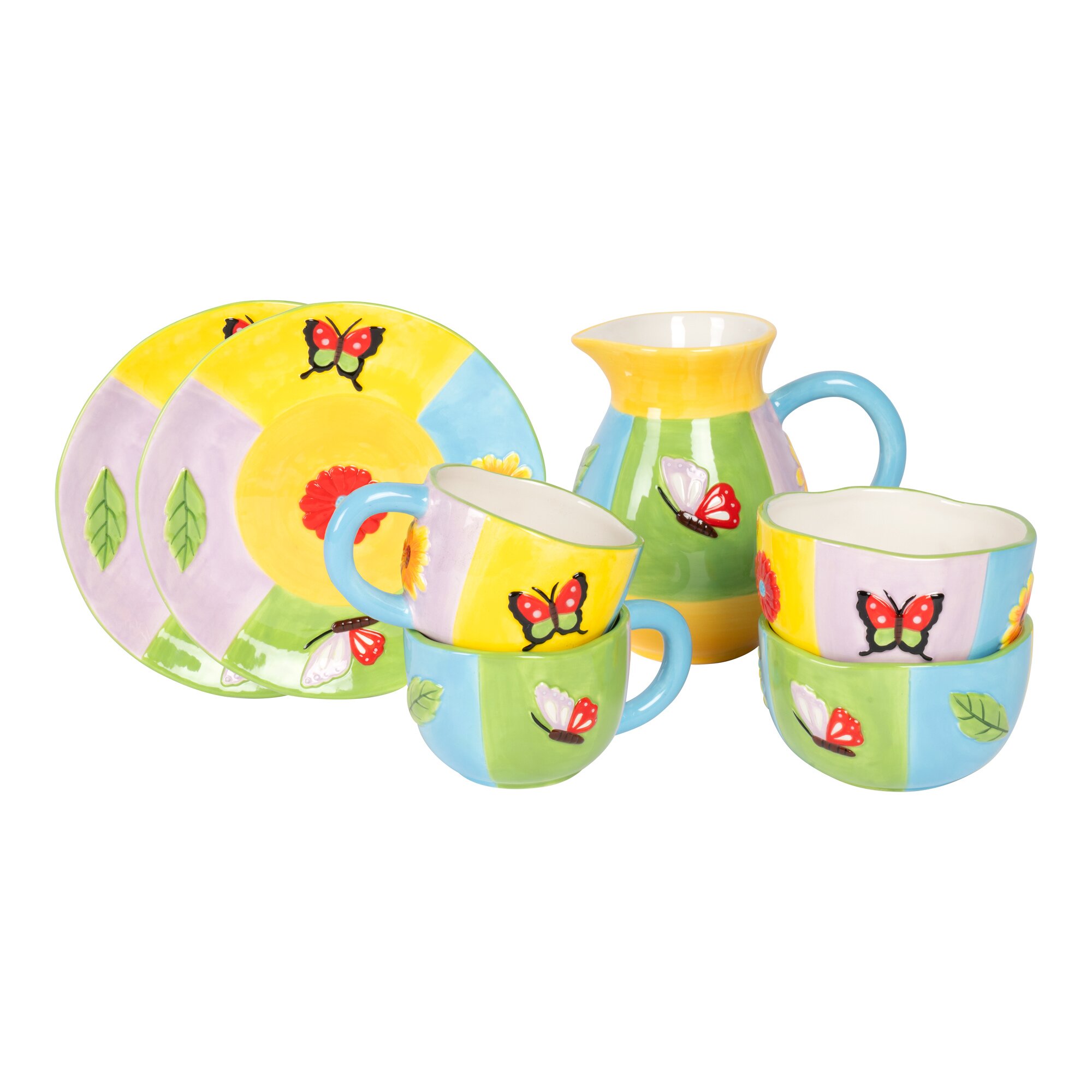 Image of Geschirr-Set "Sommer", 7-teilig