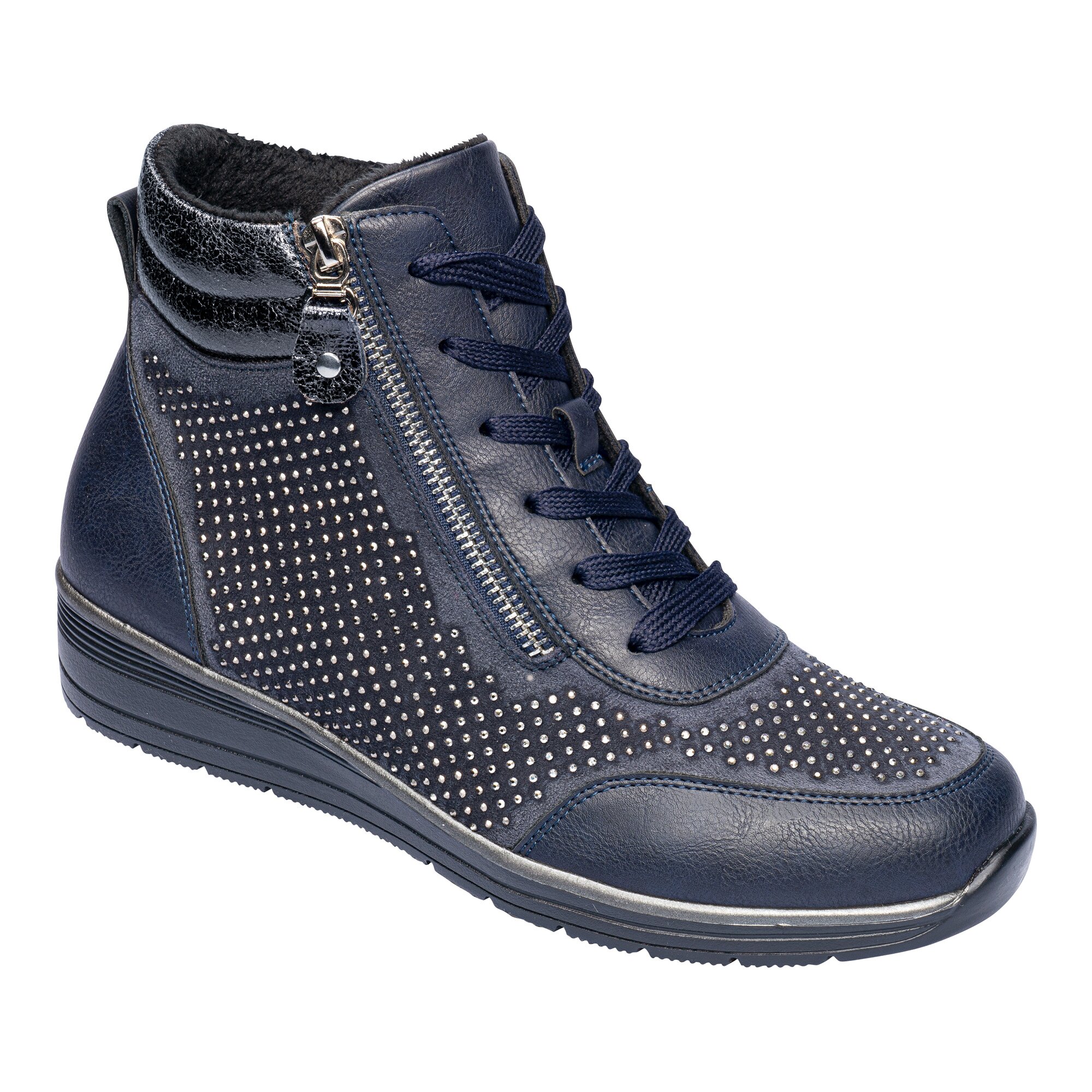 Wärme-Knöchelsneaker „Claudia“ 41 blau