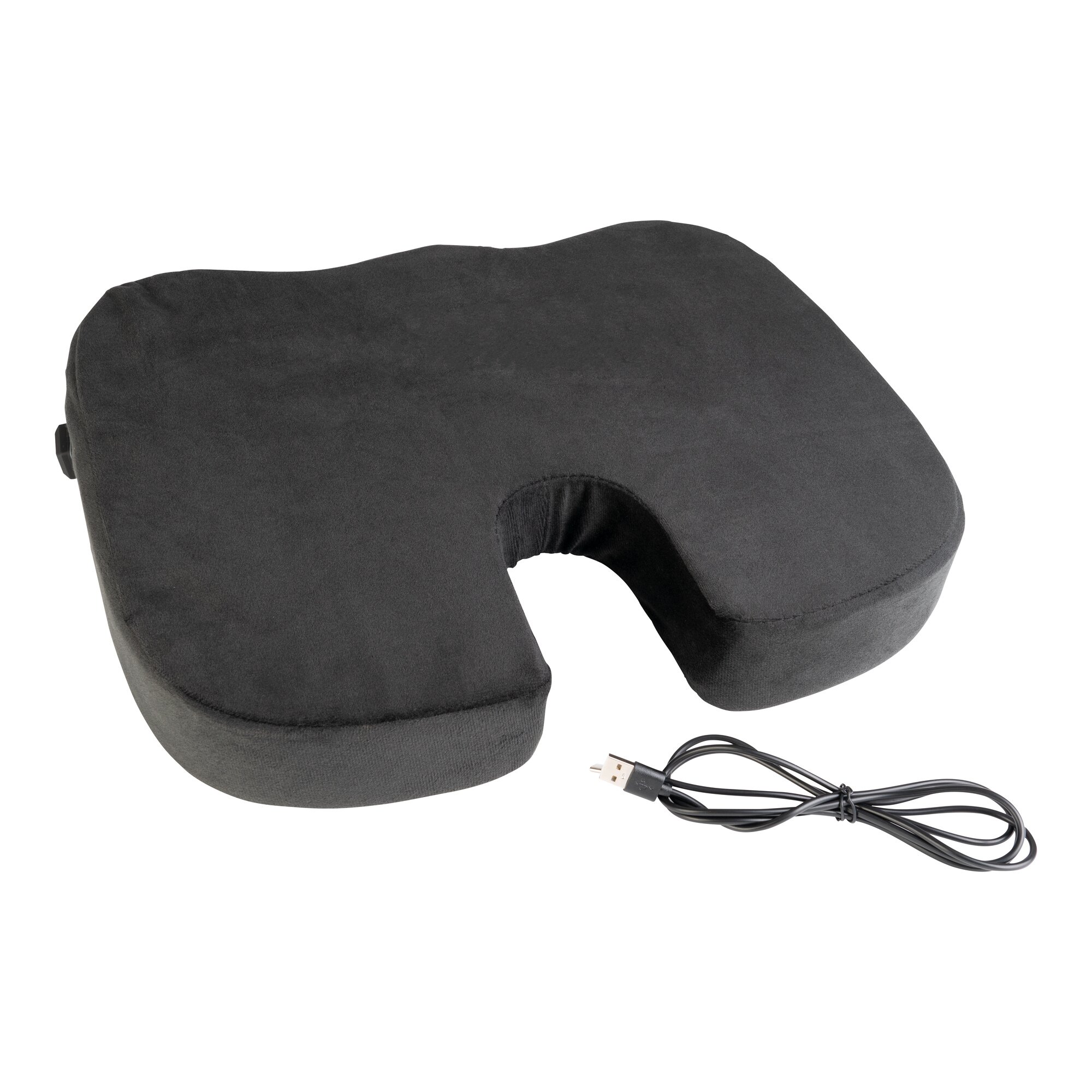 Sitzkissen mit Heizfunktion, ergonomisch schwarz