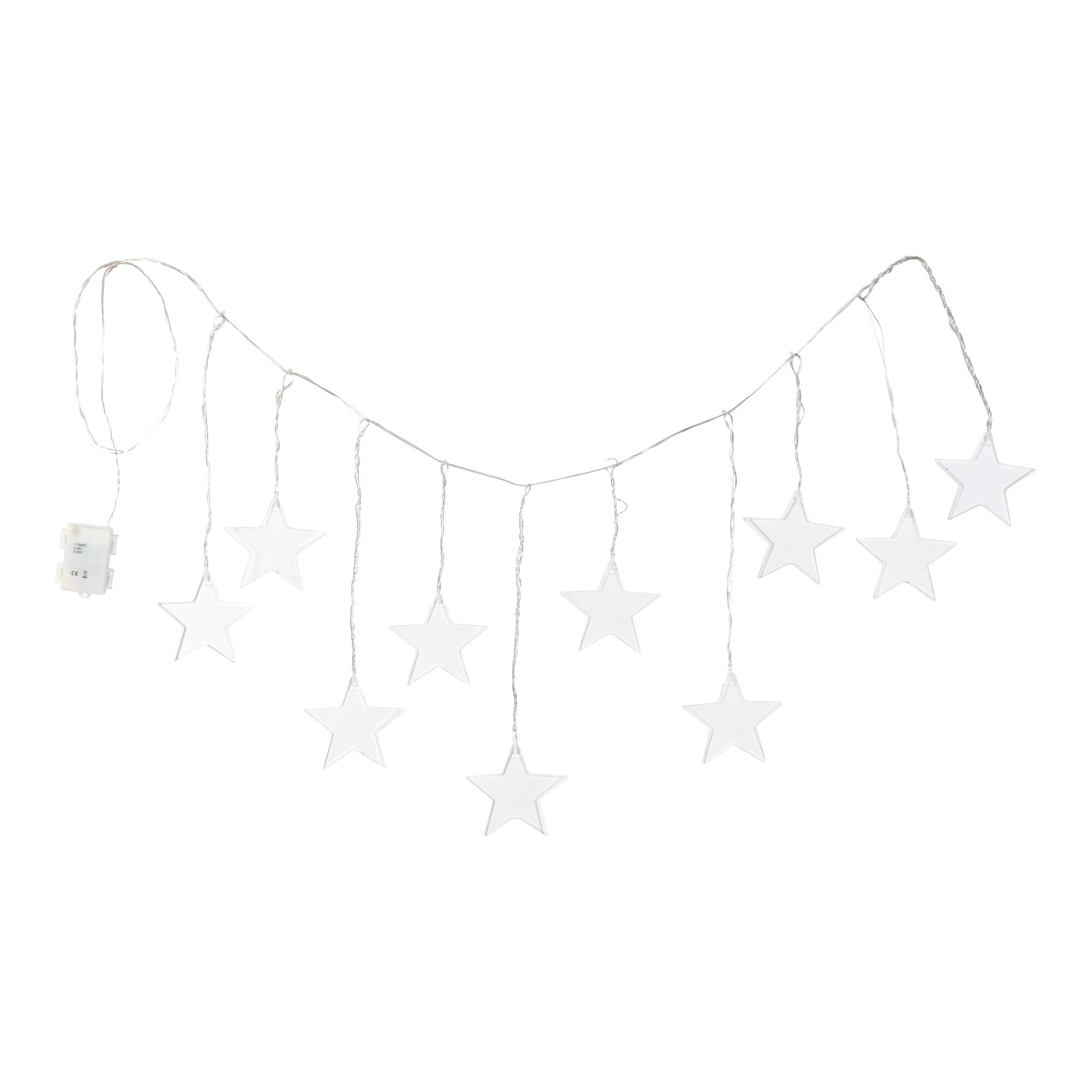 LED-Lichtervorhang mit Sternen "Deluxe", 95 cm