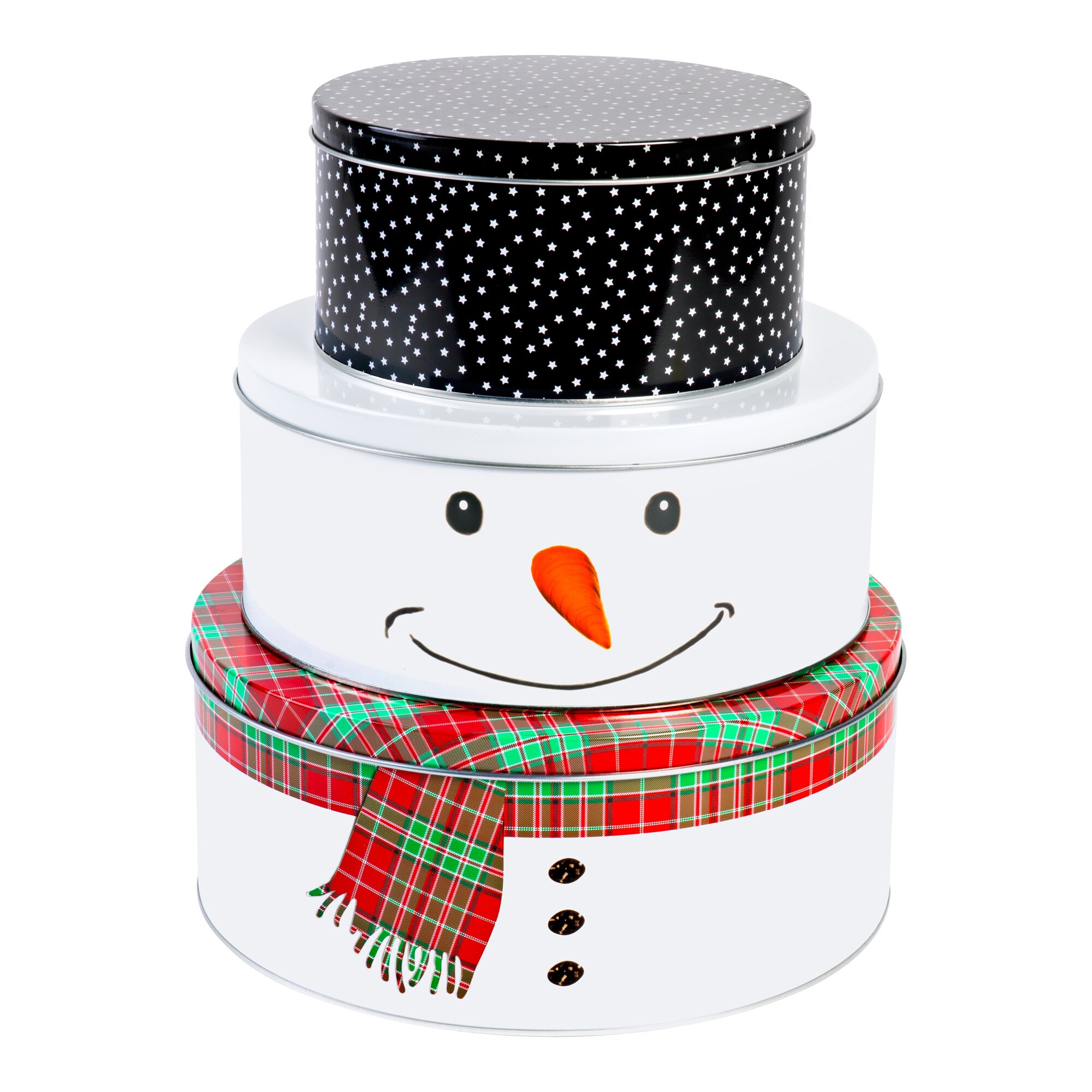 Keksdosen-Set „Schneemann“, 3-teilig