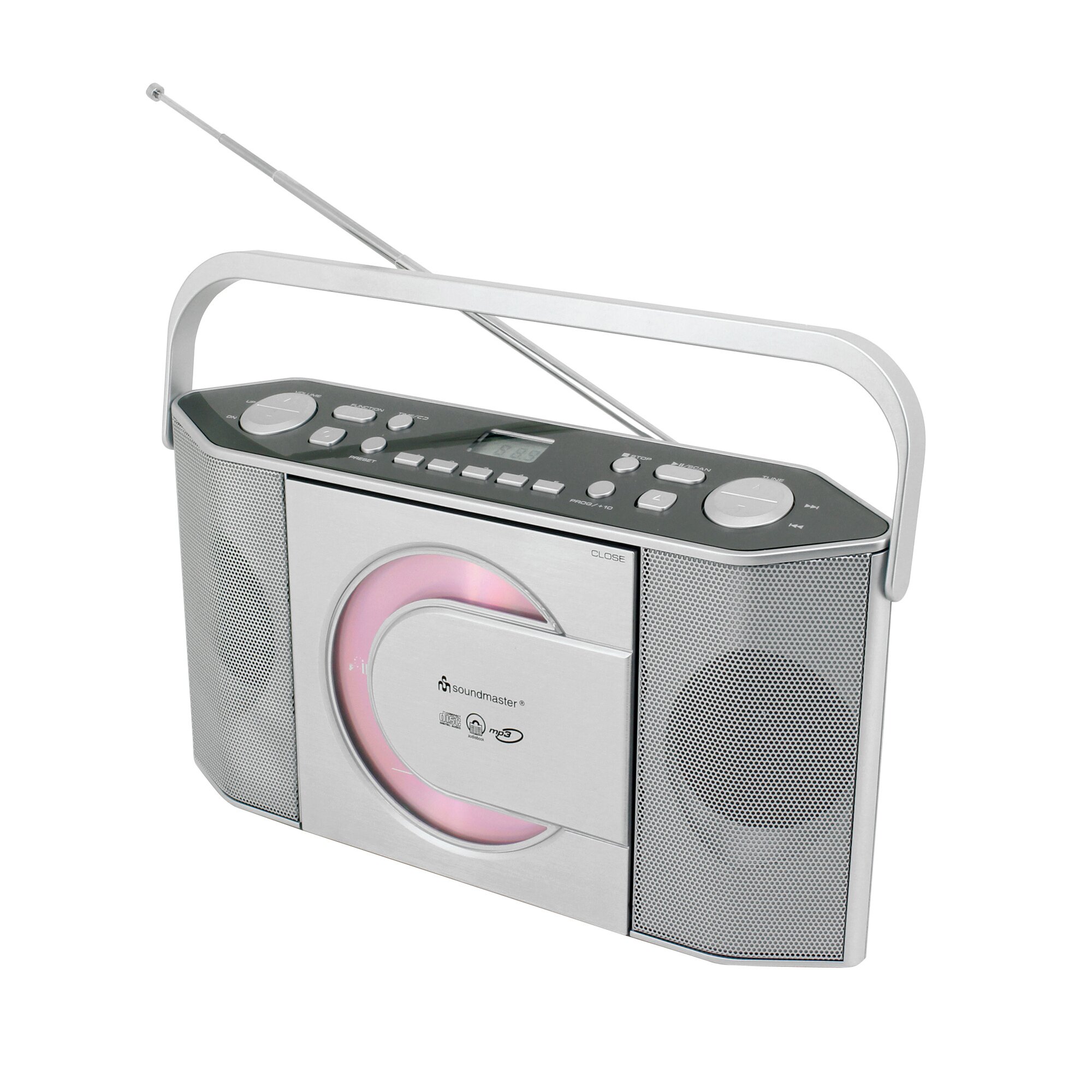 Tragbarer CD/MP3 Stereo UKW-PLL Radio RCD1755SI silber