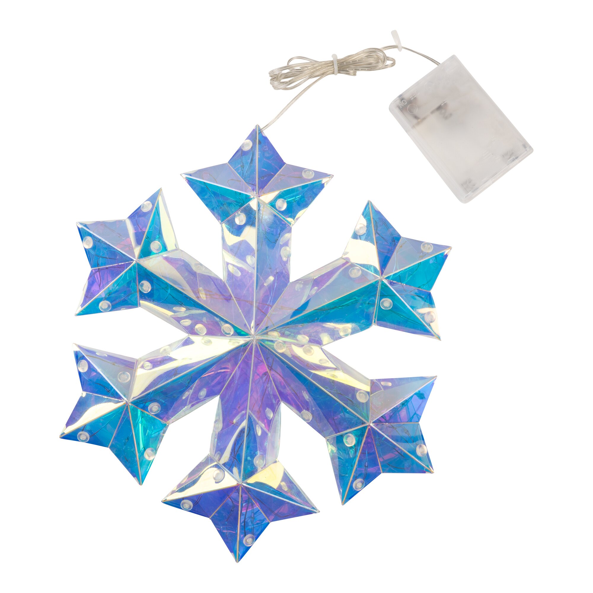 LED-Hänge-Deko "Schneeflocke Prisma"